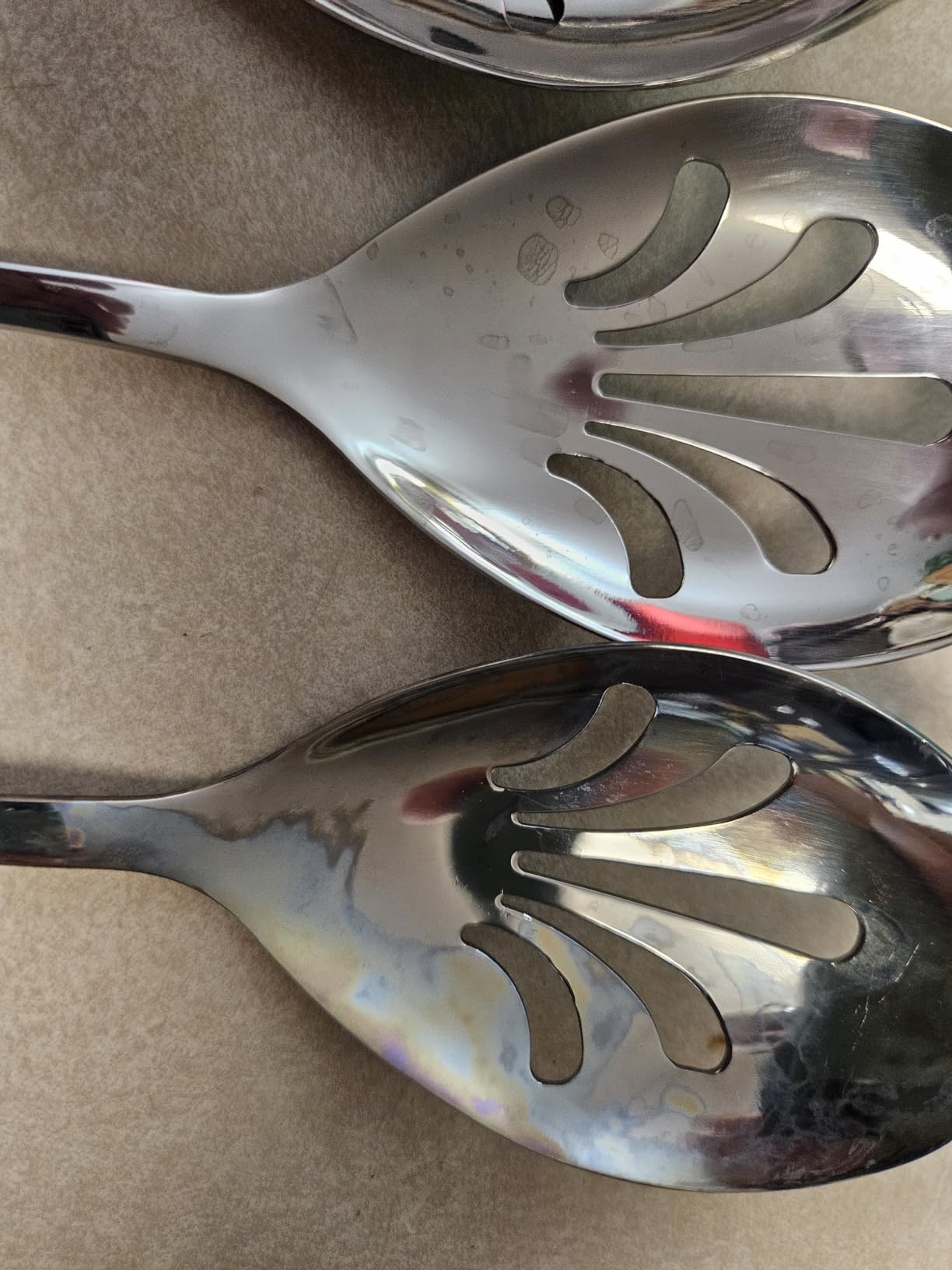 Teivio Hammered Stainless Steel Metal Serving Utensils Set of 12, 10