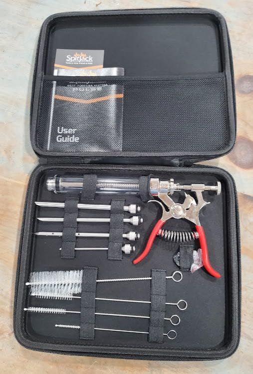SpitJack PULSE Meat Injector Gun, BBQ Meat Marinade Injector Kit for Brisket, Pork Shoulder, and Chicken, 50ml with 4 Stainless Steel Needles, Case and Guide customer photo 1