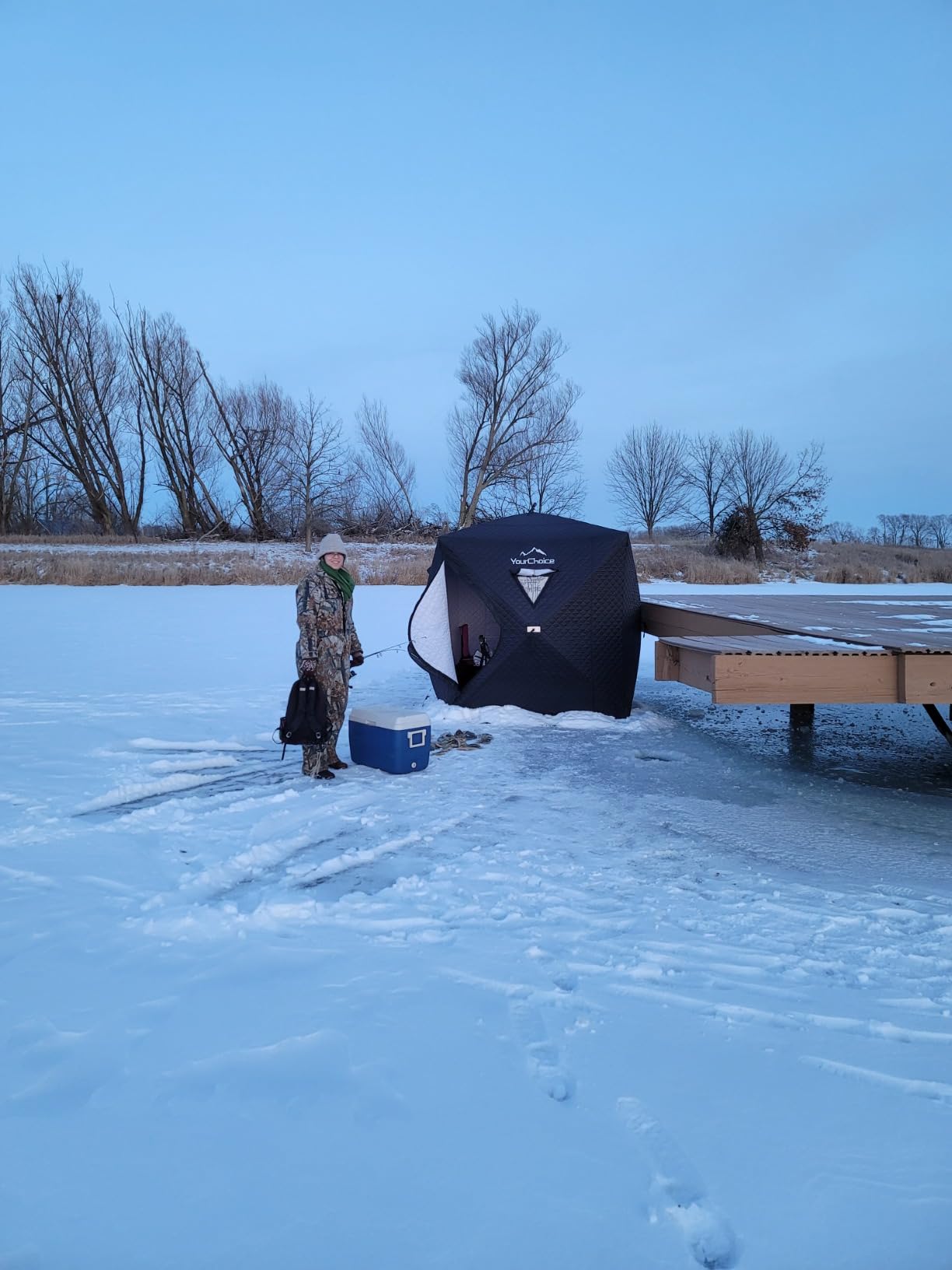 Your Choice Pop Up Ice Fishing Shelter 3-4 Person Insulated Tent customer photo 2