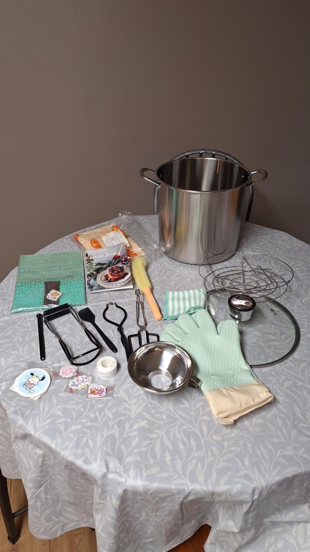 Canning Pot-Canning supplies starter kit, Canning Tool Kits Set for Beginners, Stainless Steel Water Bath Canner Kit with rack for canning customer photo 1