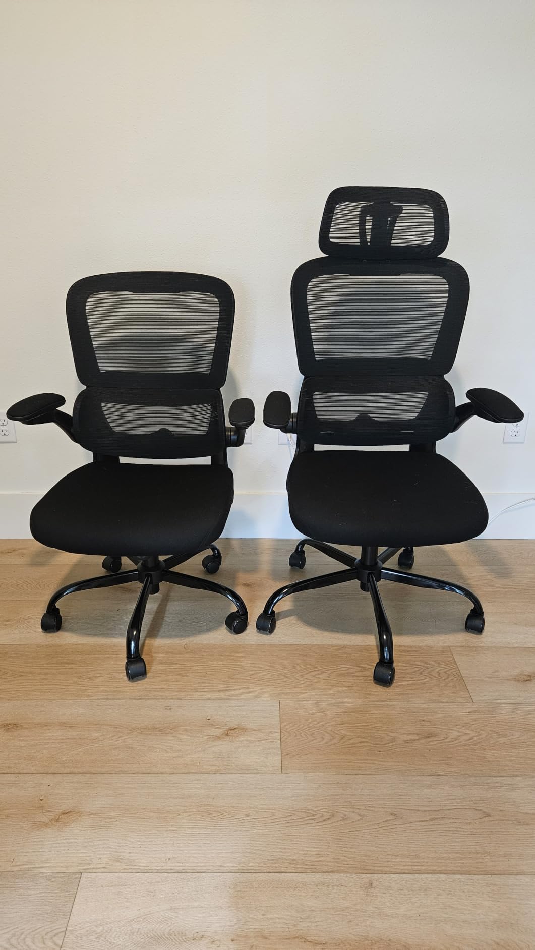 TRALT Office Chair Ergonomic Desk Chair - Gaming Chair with Lumbar Support | 330 LBS Home Office Desk Chairs with Headrest, Reading Chair with Flip-up Armrests, Comfortable Computer Chairs Black customer photo 1