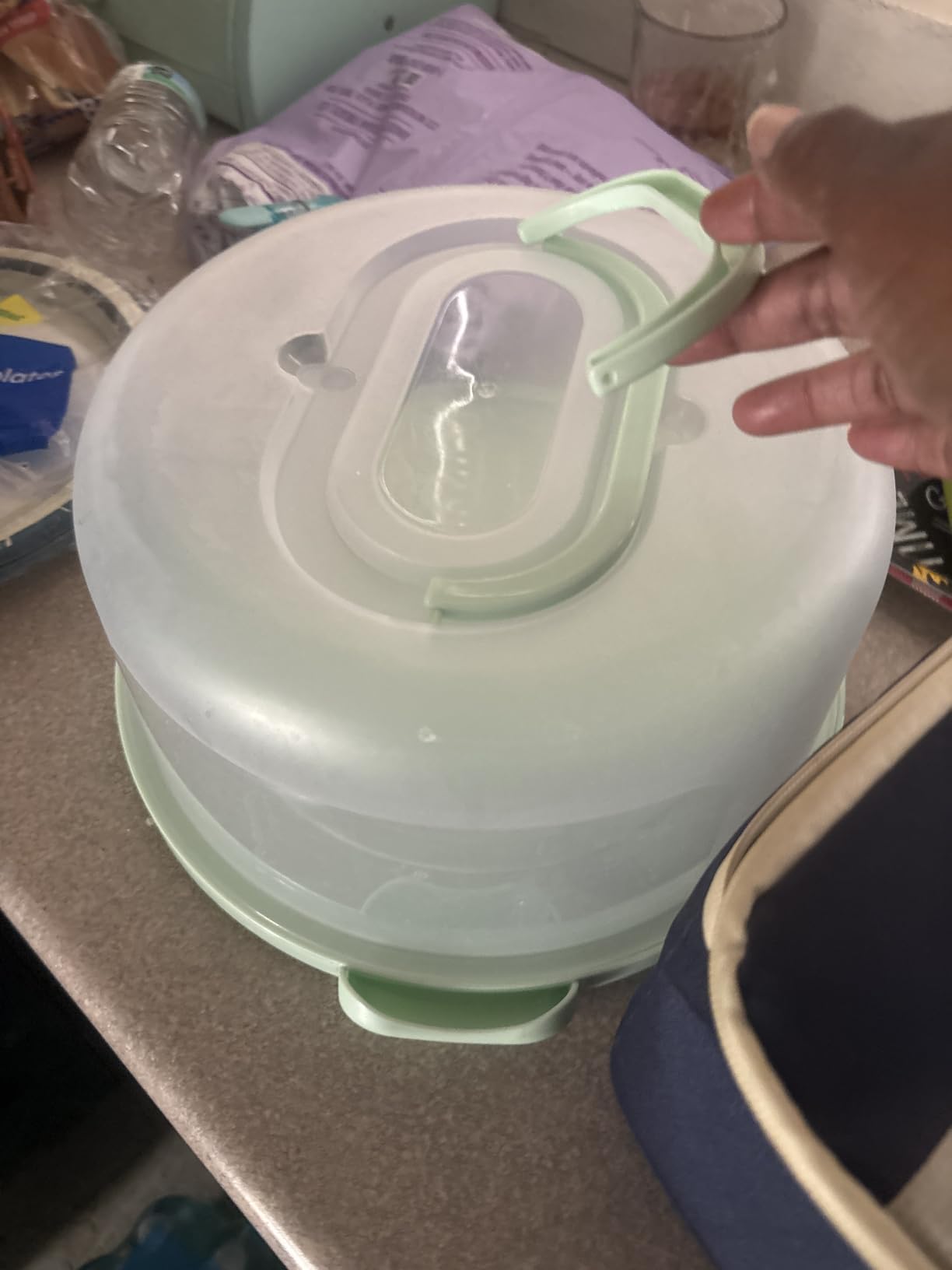 Cake Carrier with Lid and Handle,Fit 10” Cake Stand Cake Holder Container customer photo 1