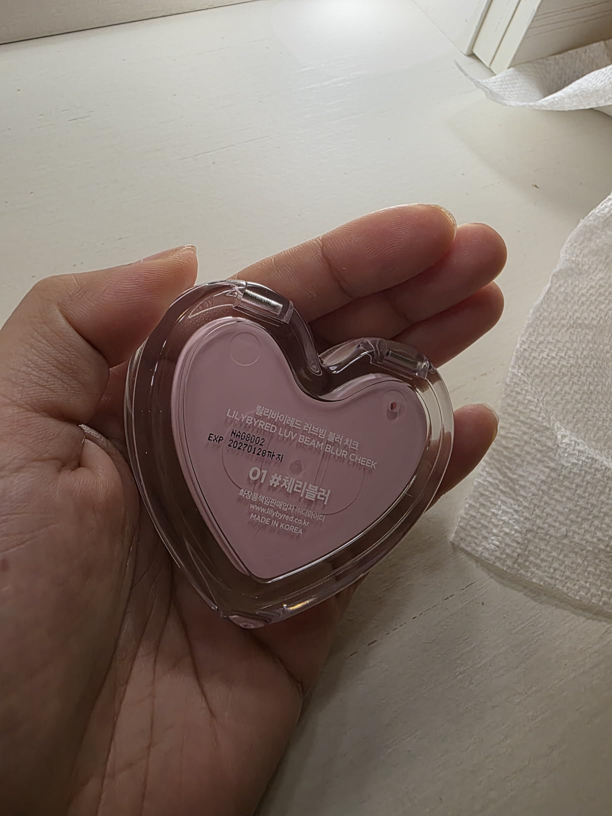 lilybyred Luv Beam Blur Cheek | Heart-Shaped Korean Powder Blush, Silky Texture, Lightweight, Soft Blurring Matte Finish, Long-Lasting, Natural Flush, Floral Woody Scent, 0.14 oz. (05 Blurry Lavender) customer photo 2