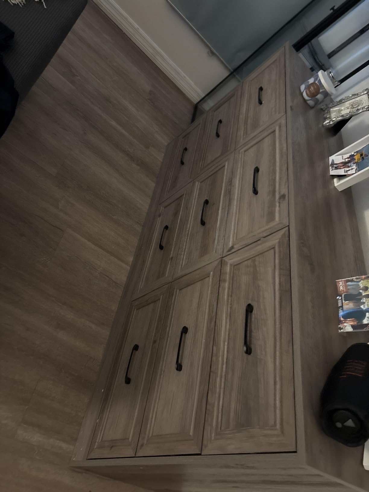Fameill Dresser for Bedroom, 6 Drawer Wide Dresser Organizer with Charging Station, Tall Dresser for Hallway, Wood Dresser with Metal Handles, Ash Grey customer photo 2