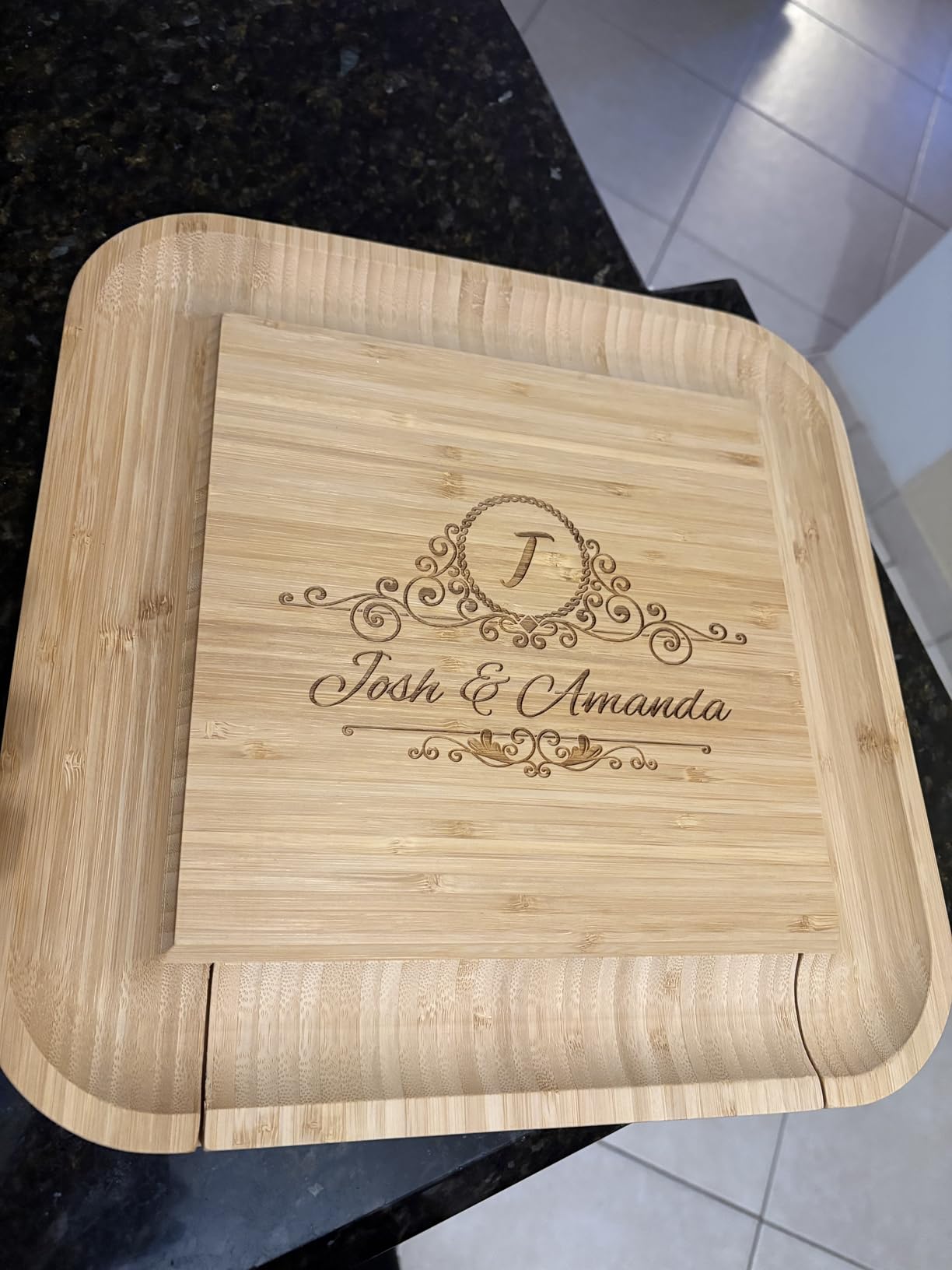 Charcuterie Boards Set, Bamboo Cheese Tray with Serving Accessories customer photo 1