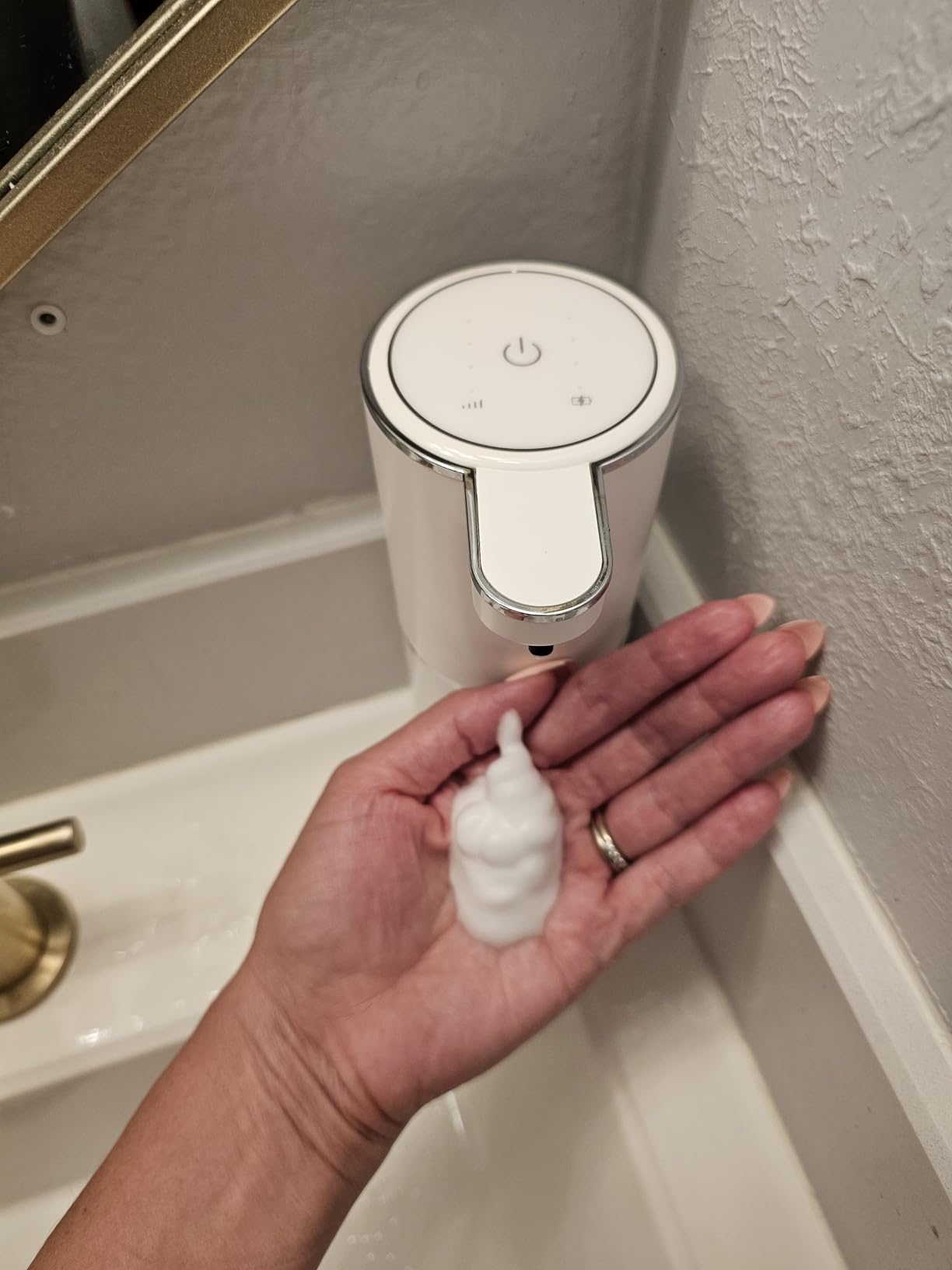 2 Pack Automatic Soap Dispensers,12.8oz/380ml USB Touchless Automatic Foaming Soap Dispenser,Rechargeabled Wall Mounted Smart Soap Dispenser for Bathroom Kitchen Dish Soap customer photo 2
