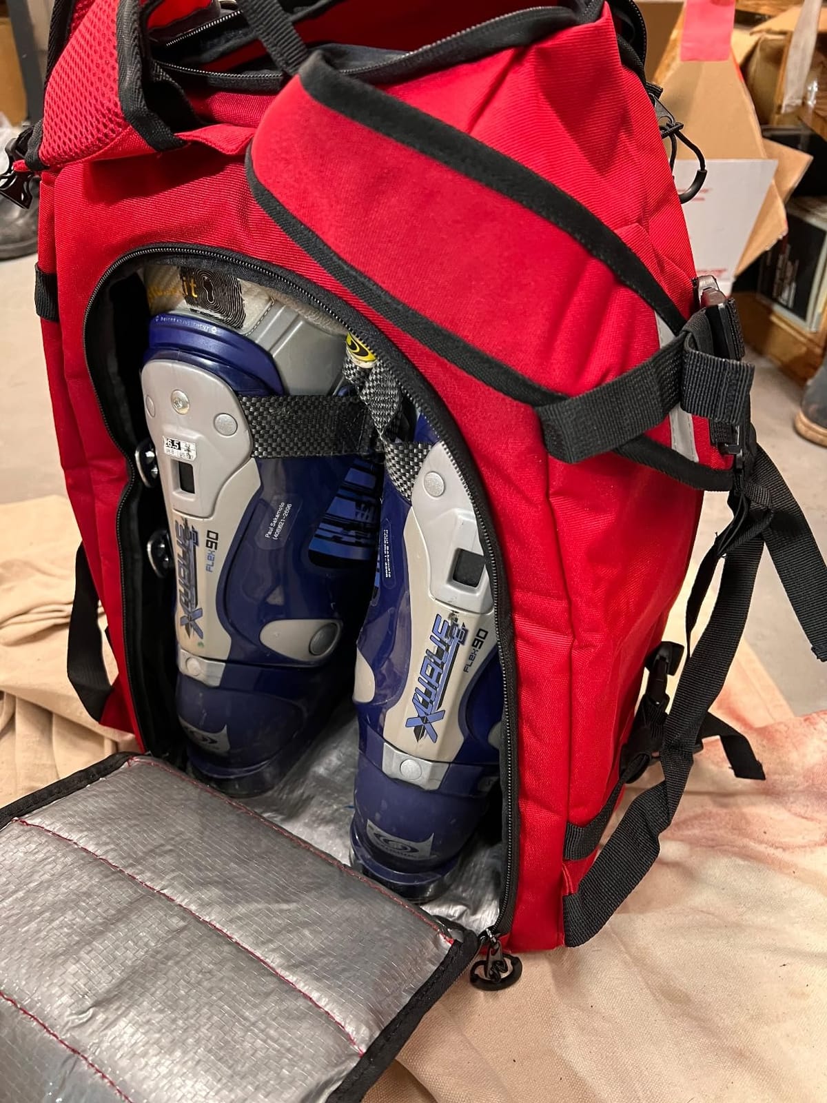KEOFID 50L Ski Boot Bag Backpack, Waterproof Ski Bag, Travel Backpack for Ski Helmet, Snowboard customer photo 1