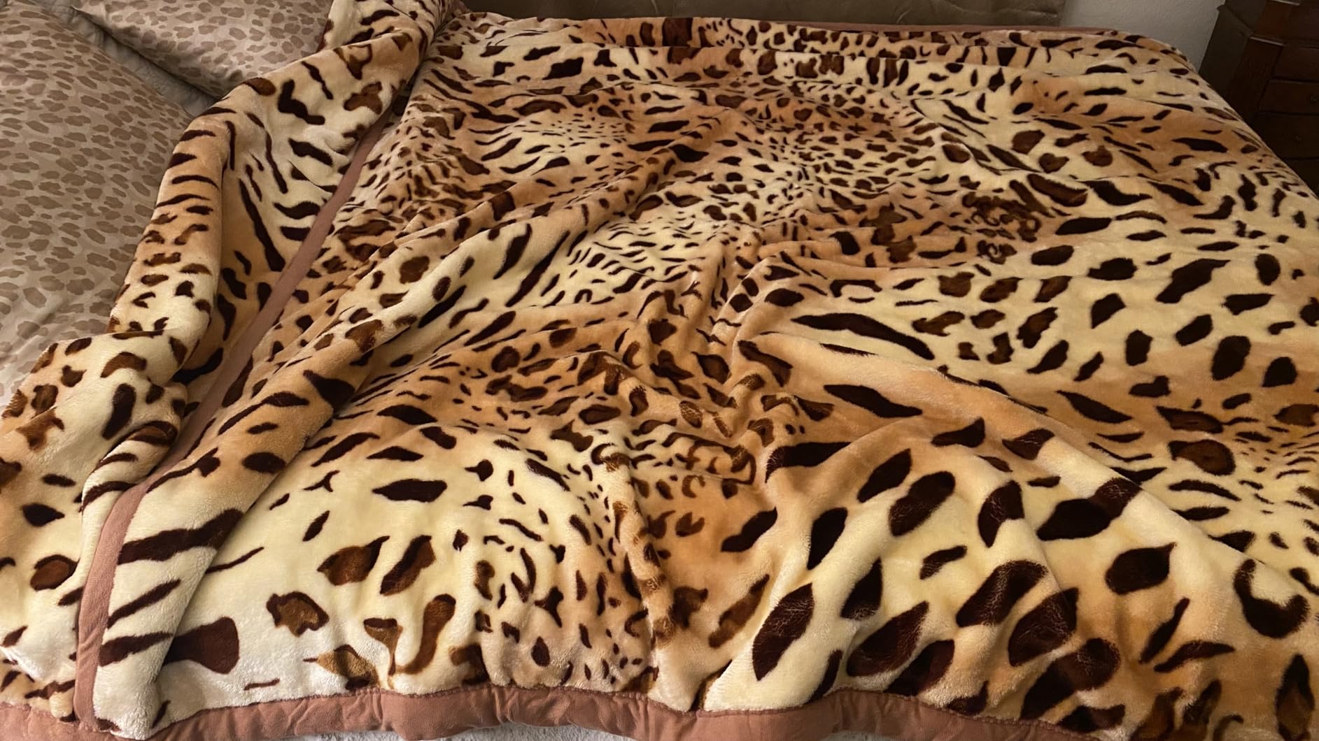 11 lbs Heavy Korean Mink Blanket King Size 86 x 95 inch Silky Soft and Warm, 2 Ply Raschel Bed Blanket for The Cold Night. customer photo 2