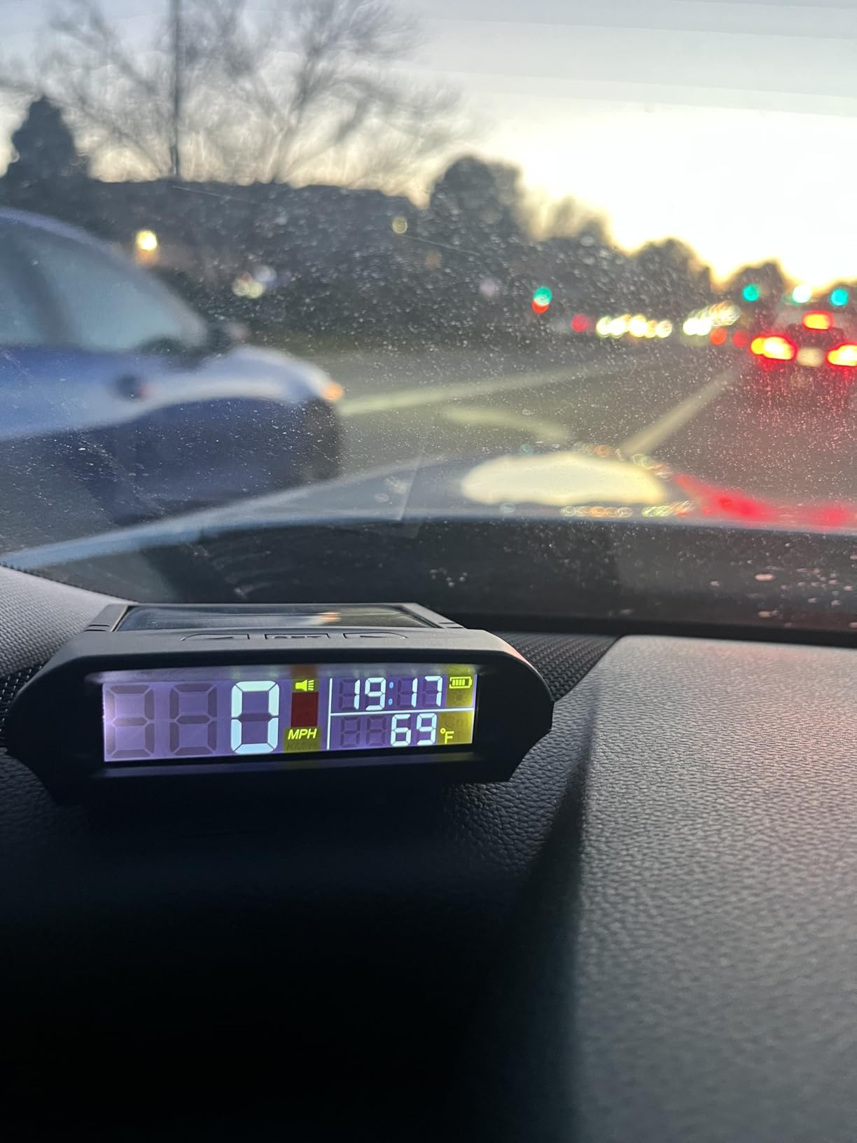 Car Wireless Headup Display Solar GPS Digital Speedometer with LCD Screen Overspeed Alarm KMH/MPH Time/Altitude/Temperature/Speed Display customer photo 2