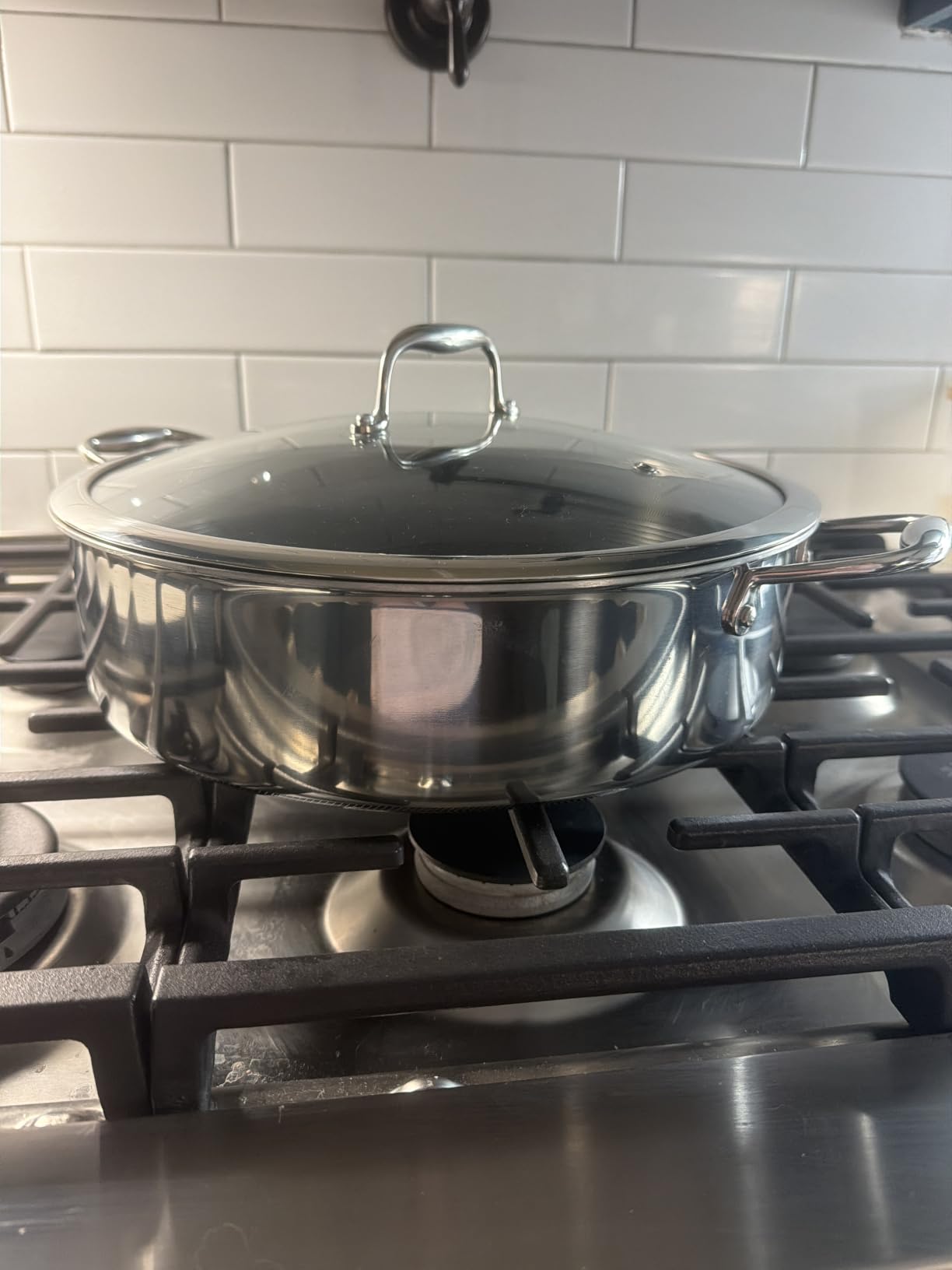 HexClad 5.5 Qt Hybrid Nonstick Deep Sauté Frying Pan & Lid, Induction Ready customer photo 1