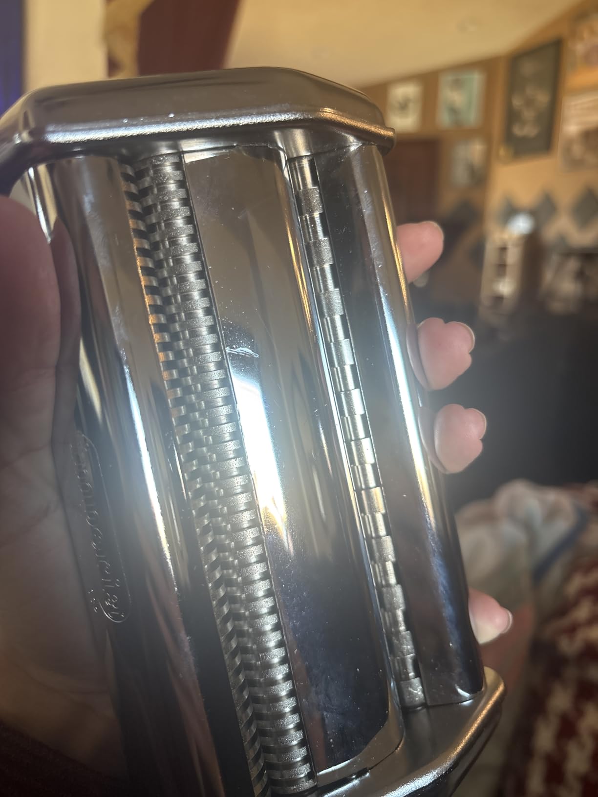 Imperia Pasta Maker Machine- 100% Made in Italy, Heavy Duty Steel Construction, Easy Lock Dial, Wood Grip Handle & Cleaning Brush- Fresh Homemade Italian Spaghetti Fettuccine or Lasagna (Classic Line) customer photo 1