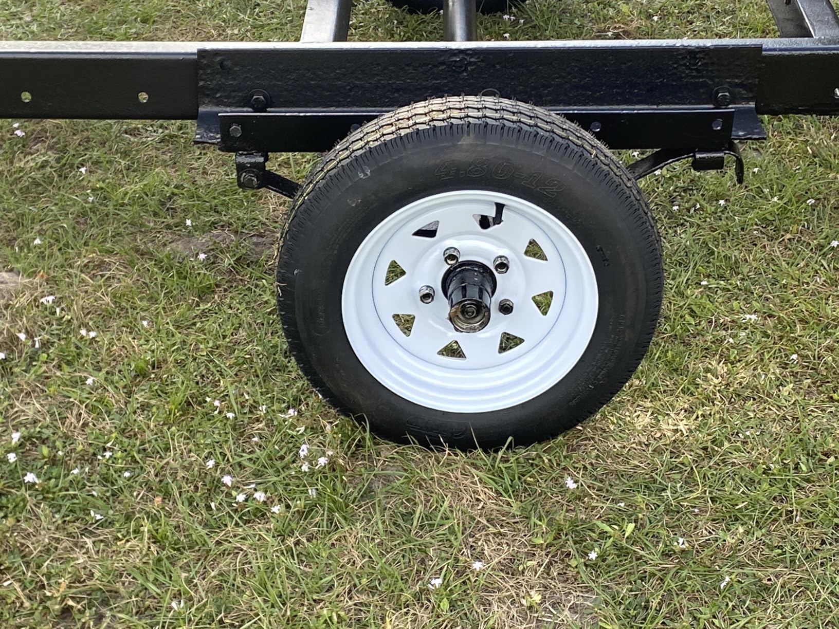 2 Pack 4.80-8 4.80x8 480-8 4.80-8 Trailer Tires with 8'' Rims, 5 Lug on 4.5'', Load Range C, 6PR customer photo 2