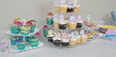 Pack of 11 NWK Cake Stand Set of Cupcake Stand, Tray & Table Cloth (White) customer photo 2