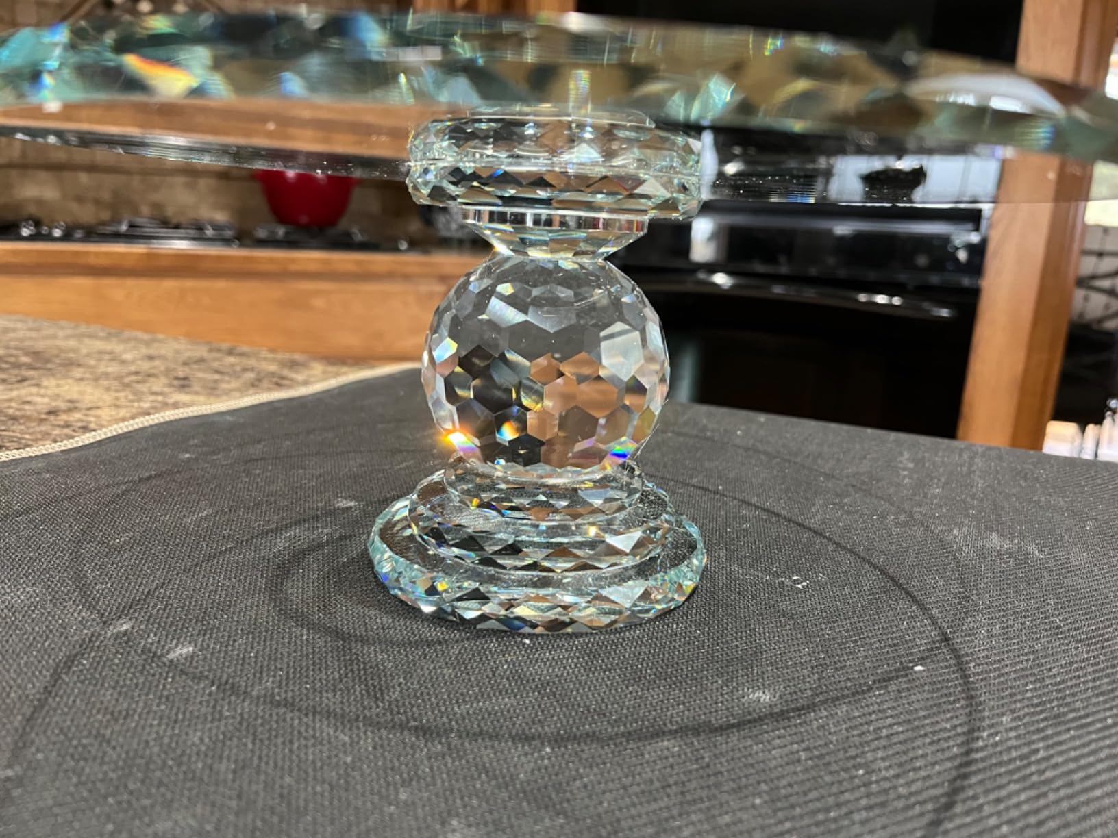 Uten Crystal Glass Cake Stand 11