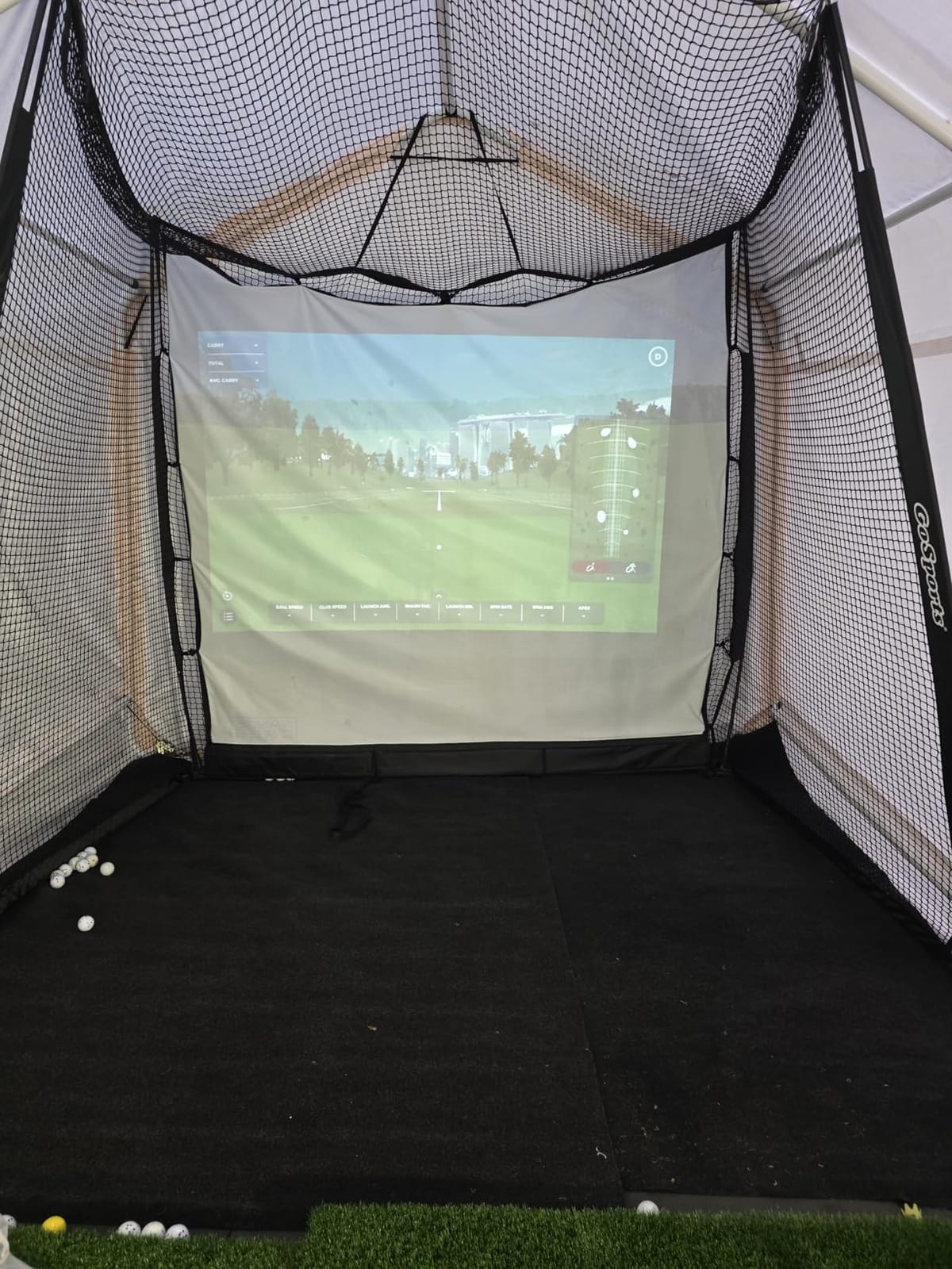 GoSports Range Cage 10 ft x 8 ft Golf Net Cage – Indoor & Outdoor Golf Practice Net for Full Swing Training and Home Golf Simulator Setups customer photo 2