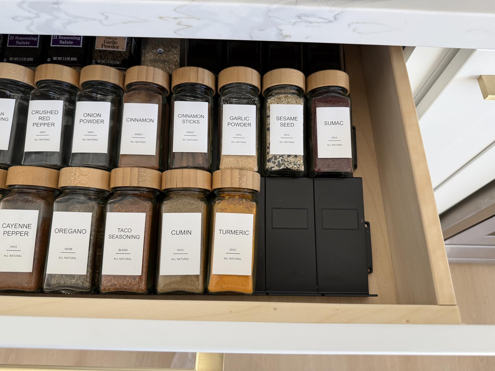 Famhap Spice Drawer Organizer Expandable 36 PCS customer photo 1