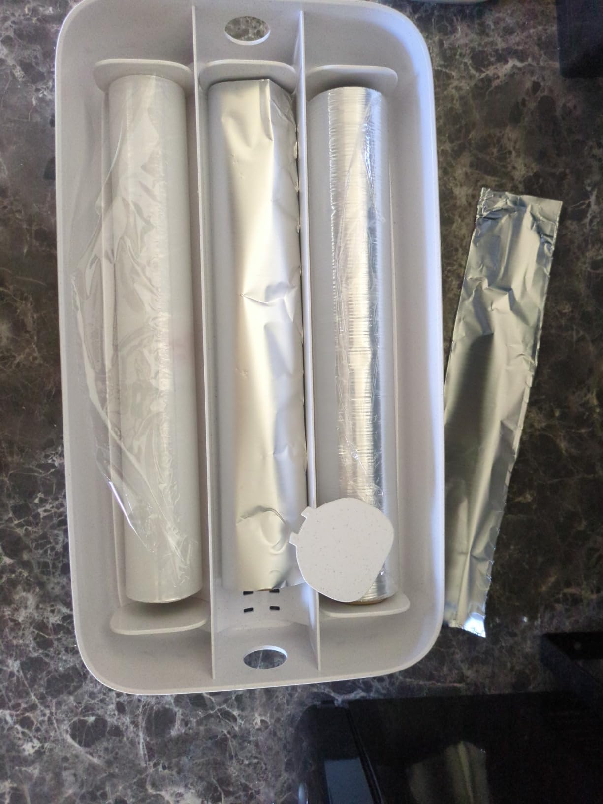 YouCopia StoraRoll Food Wrap Dispenser 3-in-1, Aluminum Foil Wrap Organizer customer photo 2