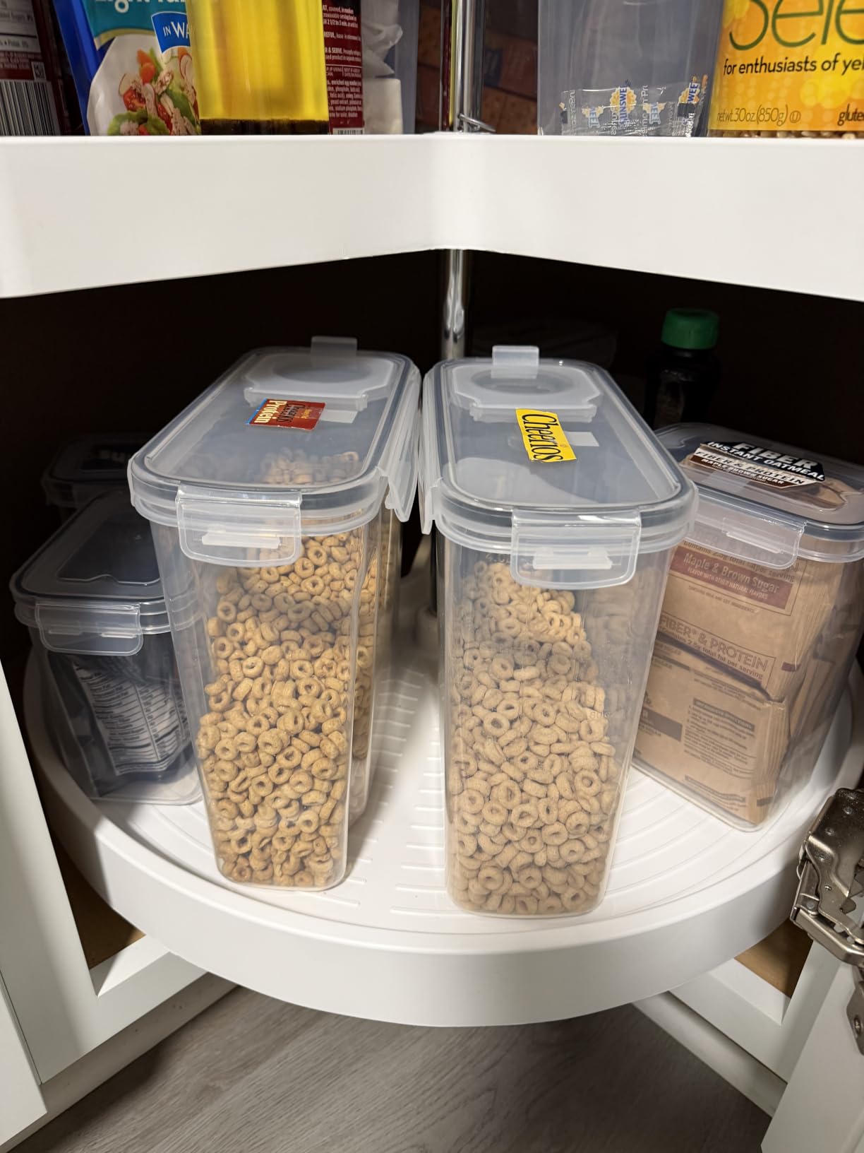 Cereal Containers Storage 2 Pack 135 fl. oz Cereal Dispenser Countertop, Airtight Food Storage Containers for Pantry Organization and Storage, Bpa-free Cereal Storage Container with Marker & Labels customer photo 2