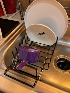 ANTOPY Sink Dish Drying Rack - Expandable Small Dish Rack Over Sinks with Silicone Drying Tray, Dish Drainer for Kitchen Counter with Cutlery Holder, Drying Rack Fit for 14’’-19’’ Kitchen Sink customer photo 1
