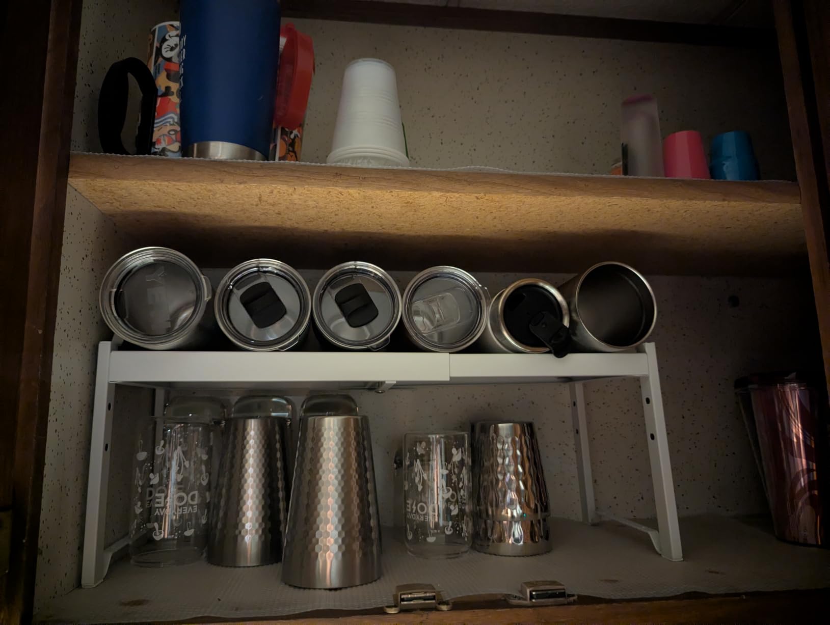 Expandable Cabinet Shelf Organizer, Adjustable kitchen Countertop Storage customer photo 2