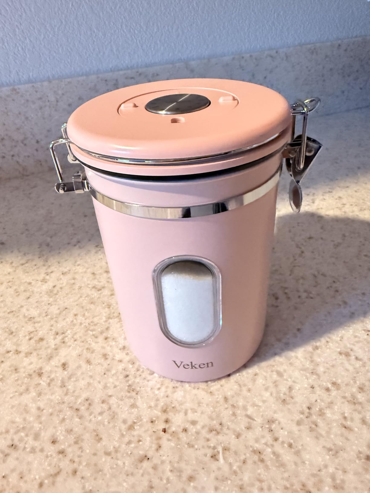 Veken Coffee Canister with Window, Airtight Stainless Steel Container, 22OZ customer photo 1