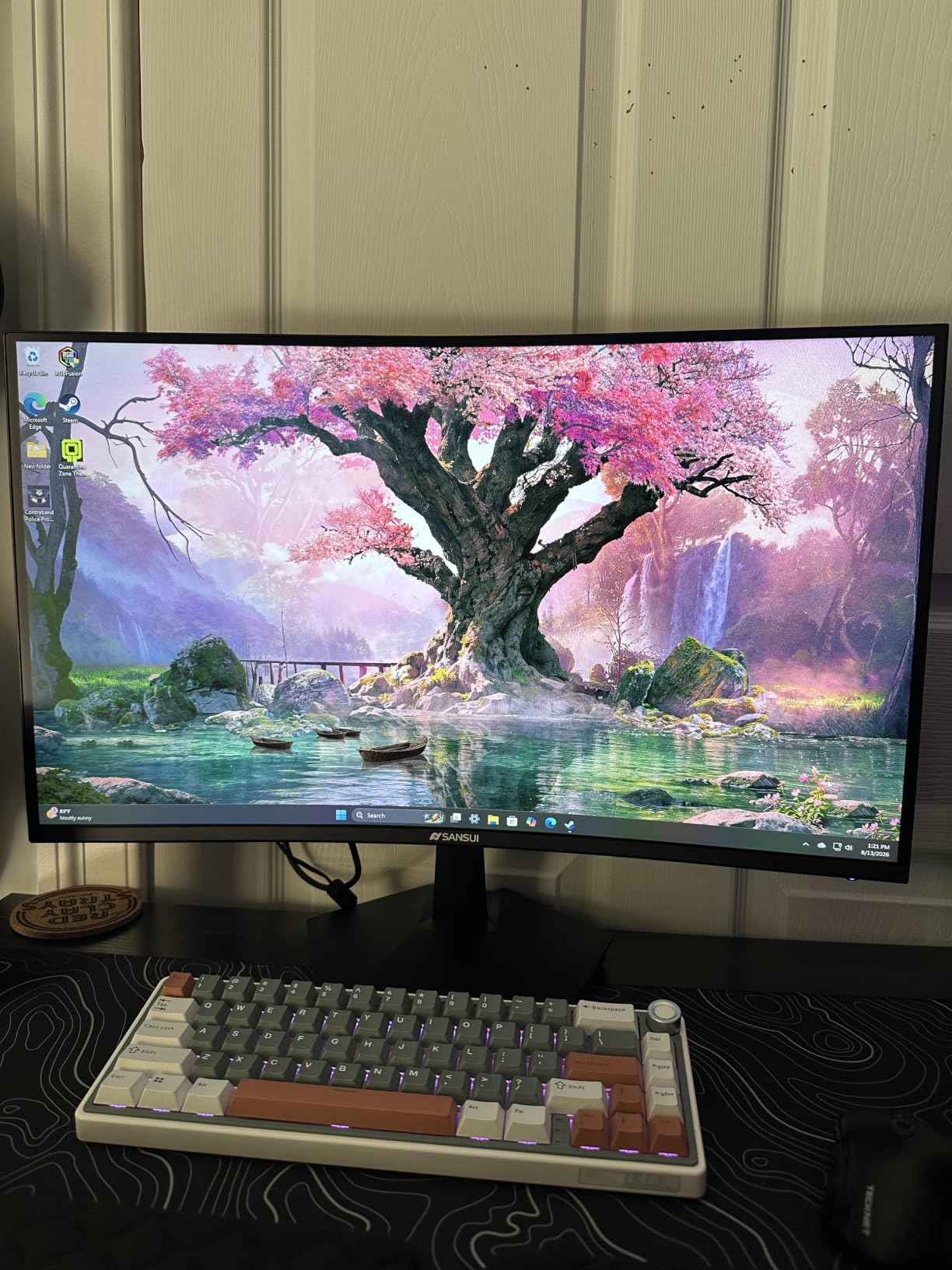 SANSUI 34-Inch Curved Gaming Monitor UWQHD 3440 x 1440P 200Hz Ultrawide | 34