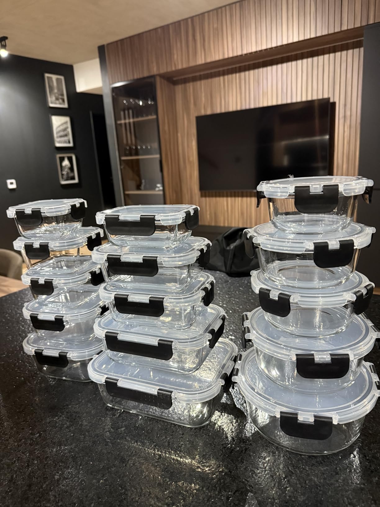 Razab 30 PC Glass Food Storage Containers with Lids - Reusable Glass Meal Prep Containers for Lunch and Leftovers - Airtight & Leakproof Snap Locking Lids - Oven, Freezer, Microwave, Dishwasher Safe customer photo 2