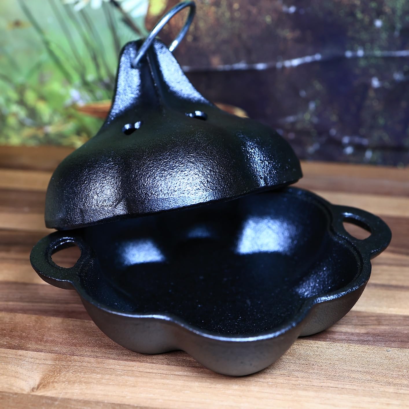 Pre-Seasoned Cast Iron Smoker Box & Garlic Roaster with Airflow Lid customer photo 2