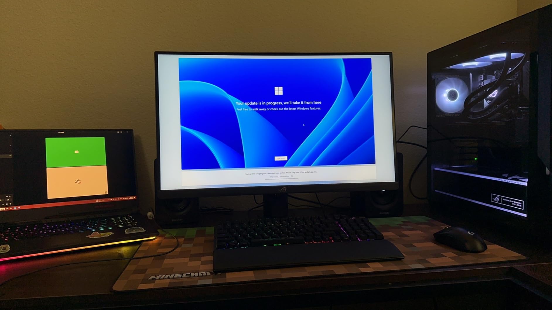 ASUS ROG XG27UCG 27 Inch 4K 160Hz USB-C G-SYNC Gaming Monitor, Dual Mode FHD 320Hz, 1ms, DisplayHDR 400 customer photo 2