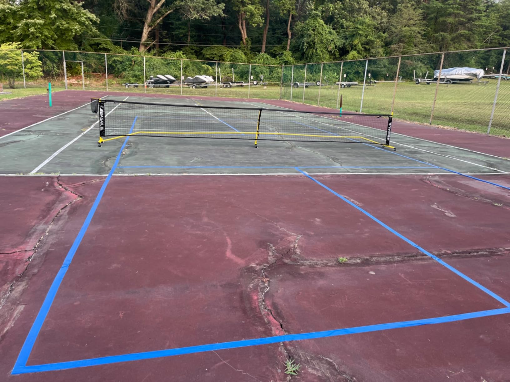 BAGAIL Portable Pickleball Net Set, 22 FT Regulation Size Pickle Ball Net with Ball Collector, 4 Balls and Carry Bag, Easy Setup for Outdoor Indoor Driveway customer photo 2
