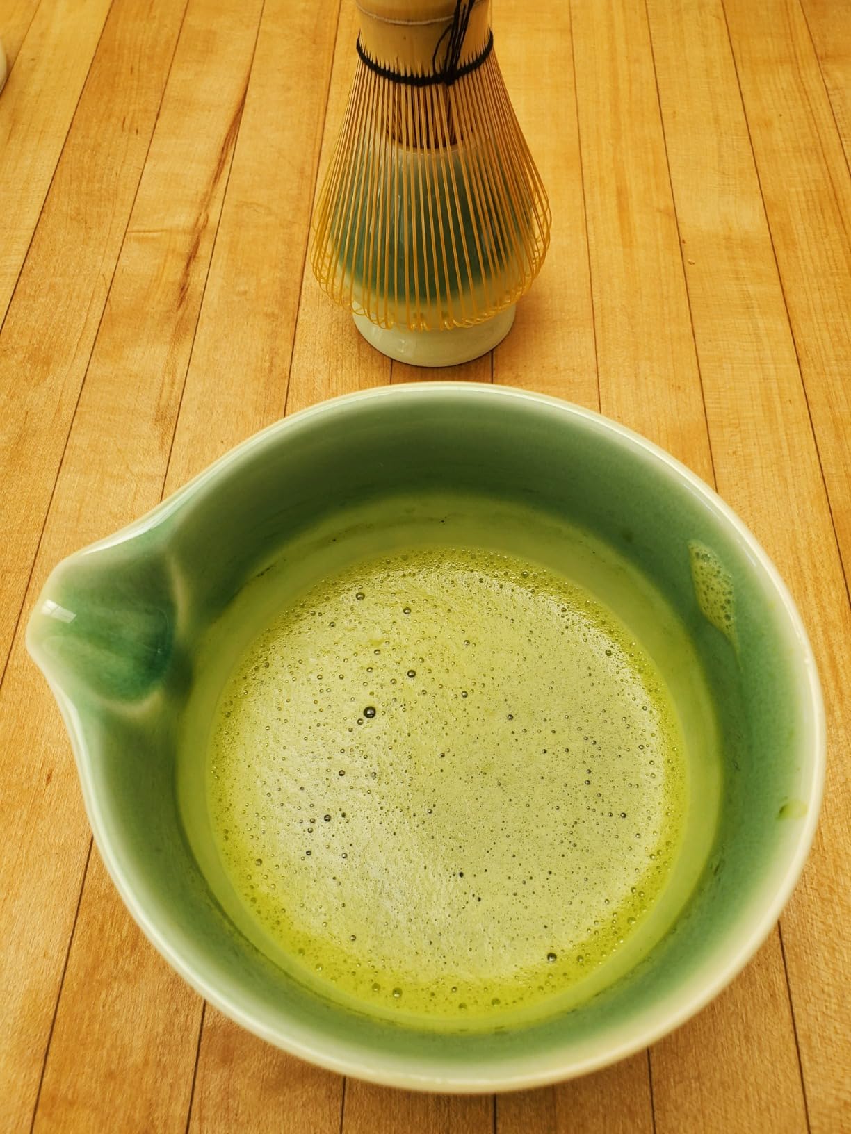 Buucup Matcha Set, Matcha Bowl with Spout, Matcha Whisk and Holder, Bamboo matcha Scoop and Stainless Sifter - 5 Pcs Jade Green Matcha Set Kit for Matcha Lover customer photo 2