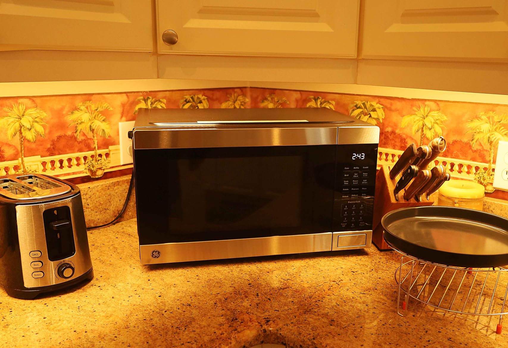 GE GCST10A1WSS Countertop Microwave Oven (Stainless Steel) | Combines Microwave, Air Fry, Convection, and Broil, Child Lock Technology, 4 Convenience Cook Settings customer photo 1