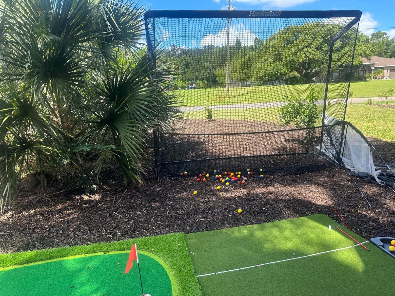 Haokelball Golf Practice Net 10x8FT Driving Hitting Net & Simulator Cage customer photo 1