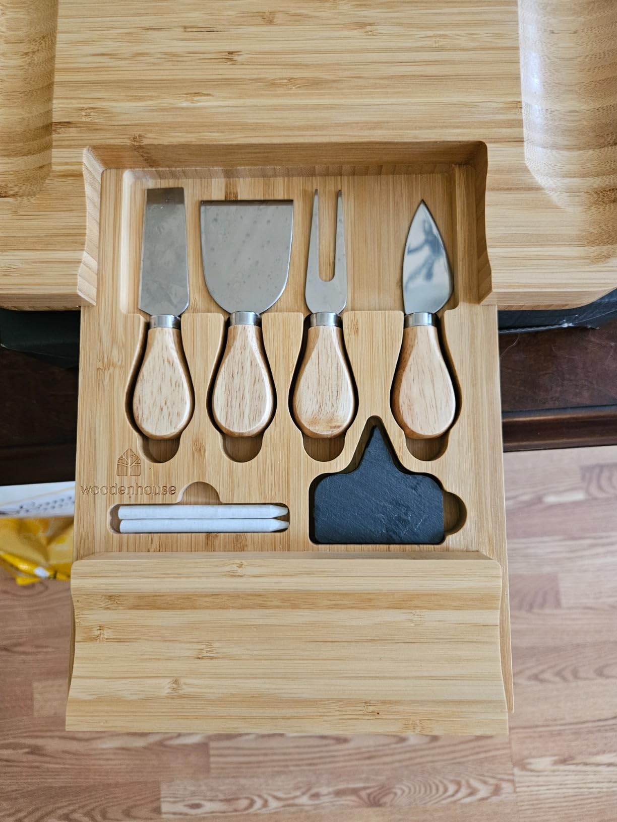 Bamboo Charcuterie Boards Gift Set - Meat and Cheese Tray with Utensils customer photo 2
