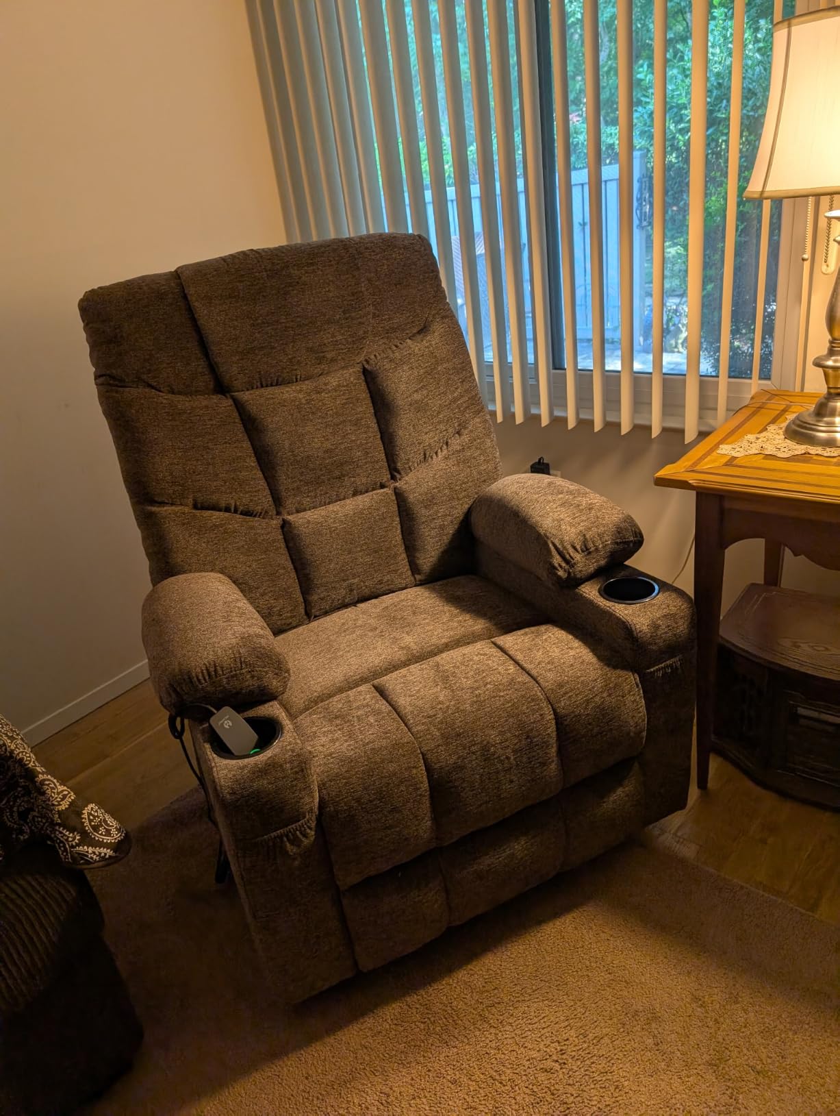 MCombo Power Lift Recliner Chair for Elderly, Fabric 7287 (Oatmeal, Medium) customer photo 2