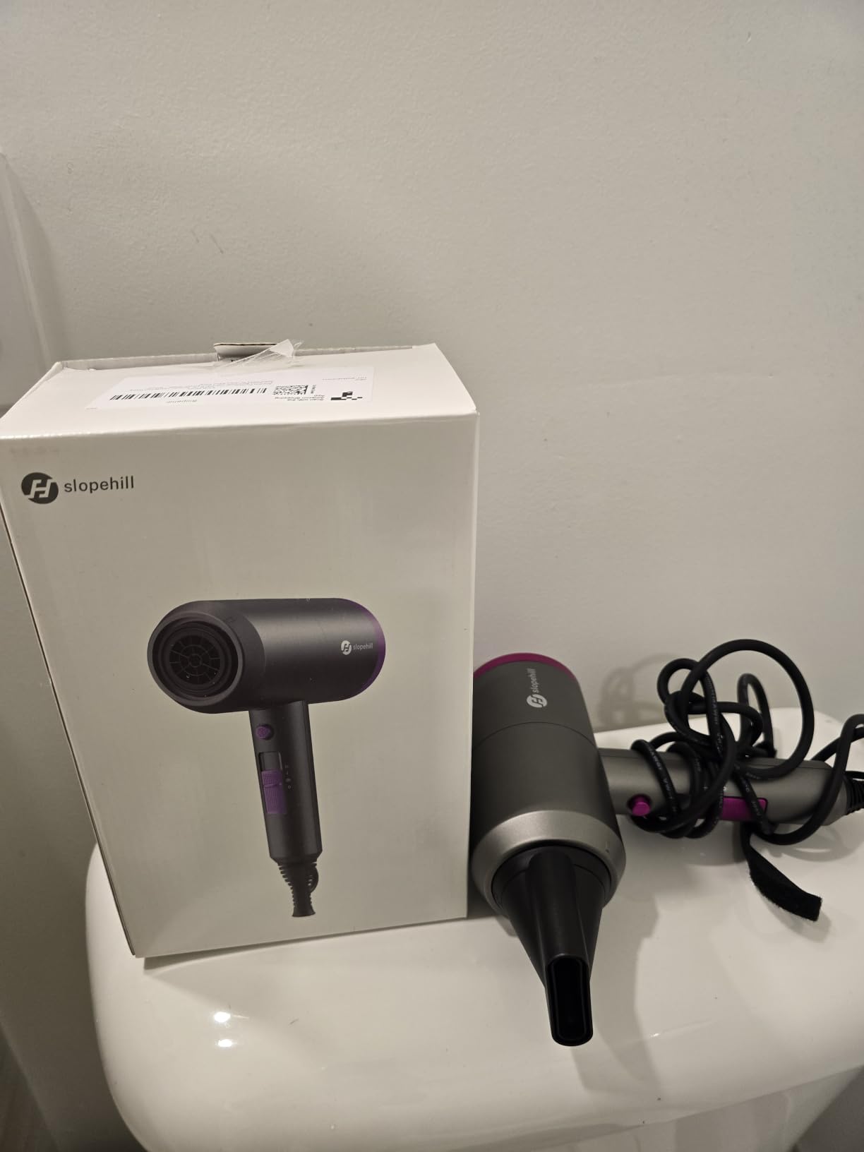 Slopehill Professional Ionic Hair Dryer, Powerful 1800W Fast Drying Low Noise Blow Dryer with 2 Concentrator Nozzle 1 Diffuser Attachments for Home Salon Travel (Pottery Pink and Rose Gold) customer photo 2