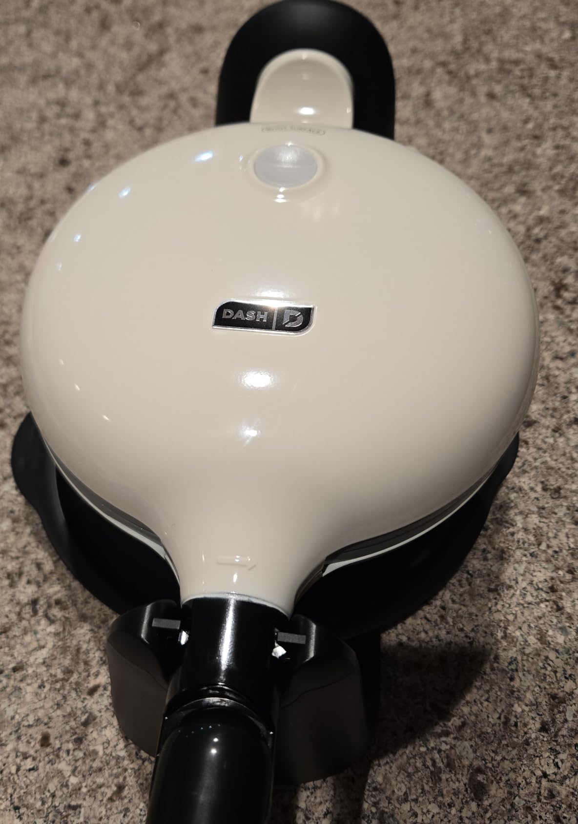 Dash Flip Belgian Waffle Maker - For Thick, Fluffy Single-Serve Waffles - Features Ceramic Nonstick Plates and Easy Flip Design - Cream customer photo 2
