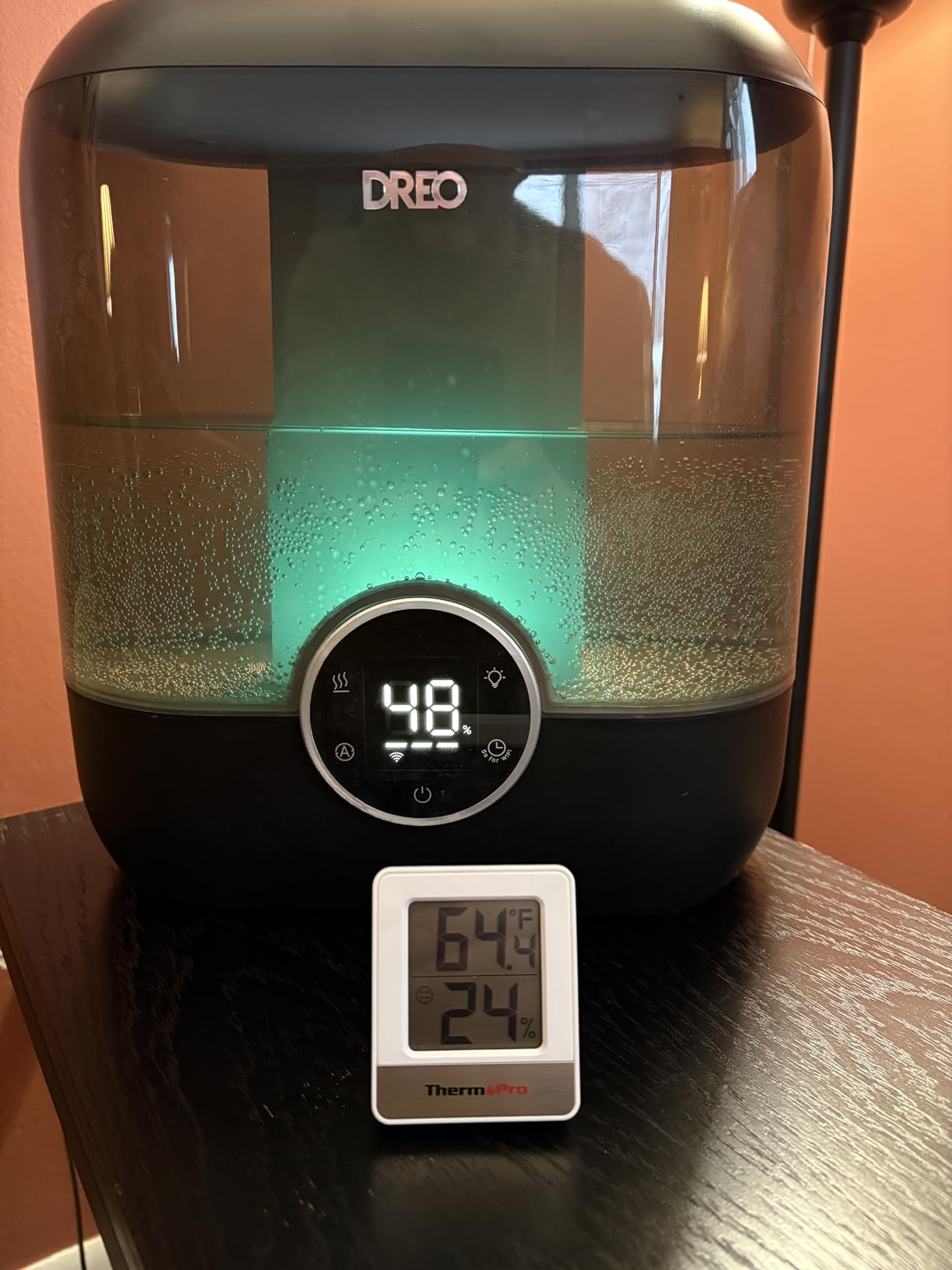 DREO 6L Smart Humidifiers for Bedroom, Large Room, 60H Runtime, Quiet 28dB | Top Fill Supersized Cool Mist Humidifier for Plants, Indoor, Home, Night Light, App/Touch/Voice Control, Ebony customer photo 2