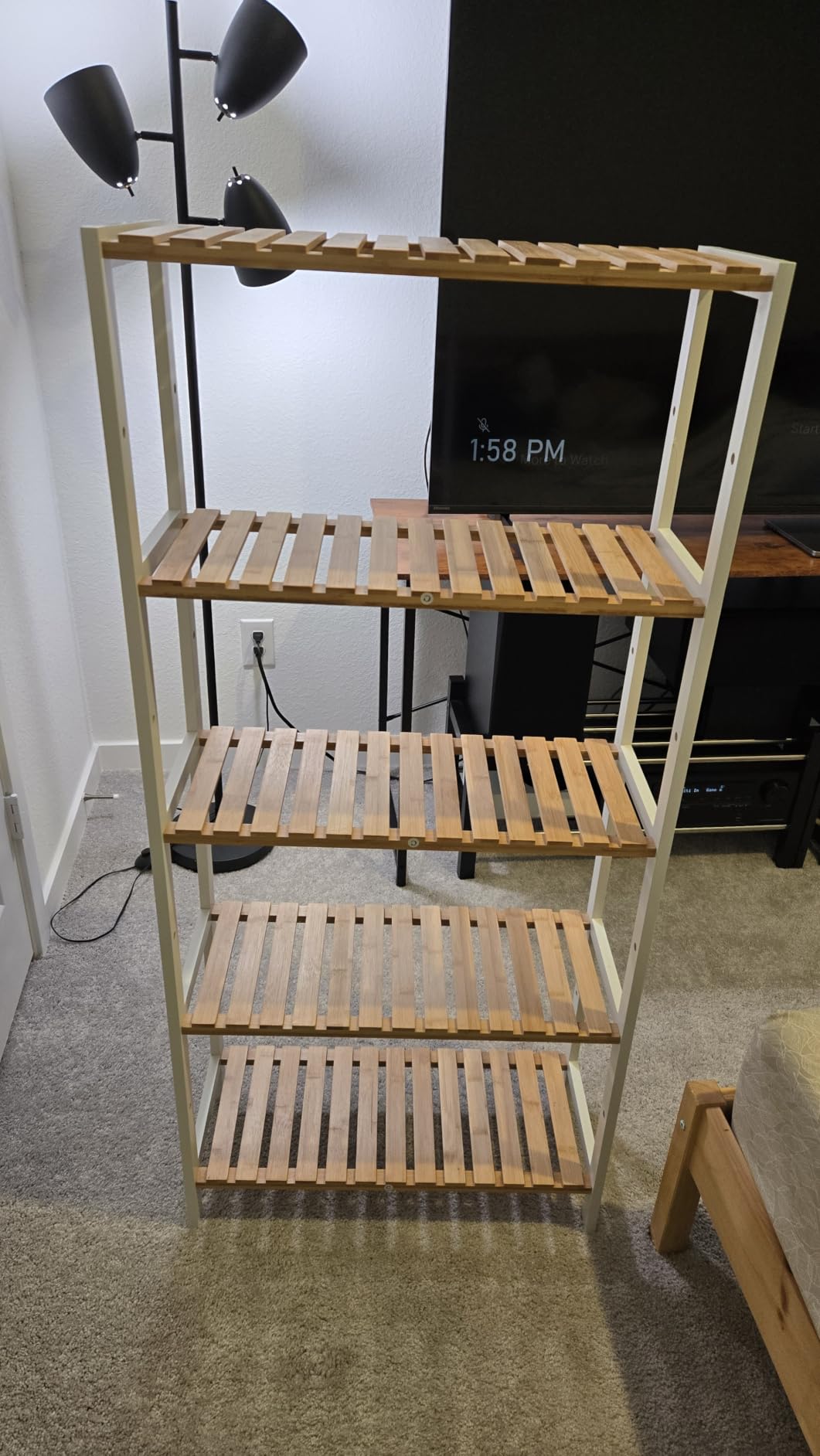 SONGMICS 5-Tier Bamboo Shelf, Freestanding Bathroom Storage Rack customer photo 1