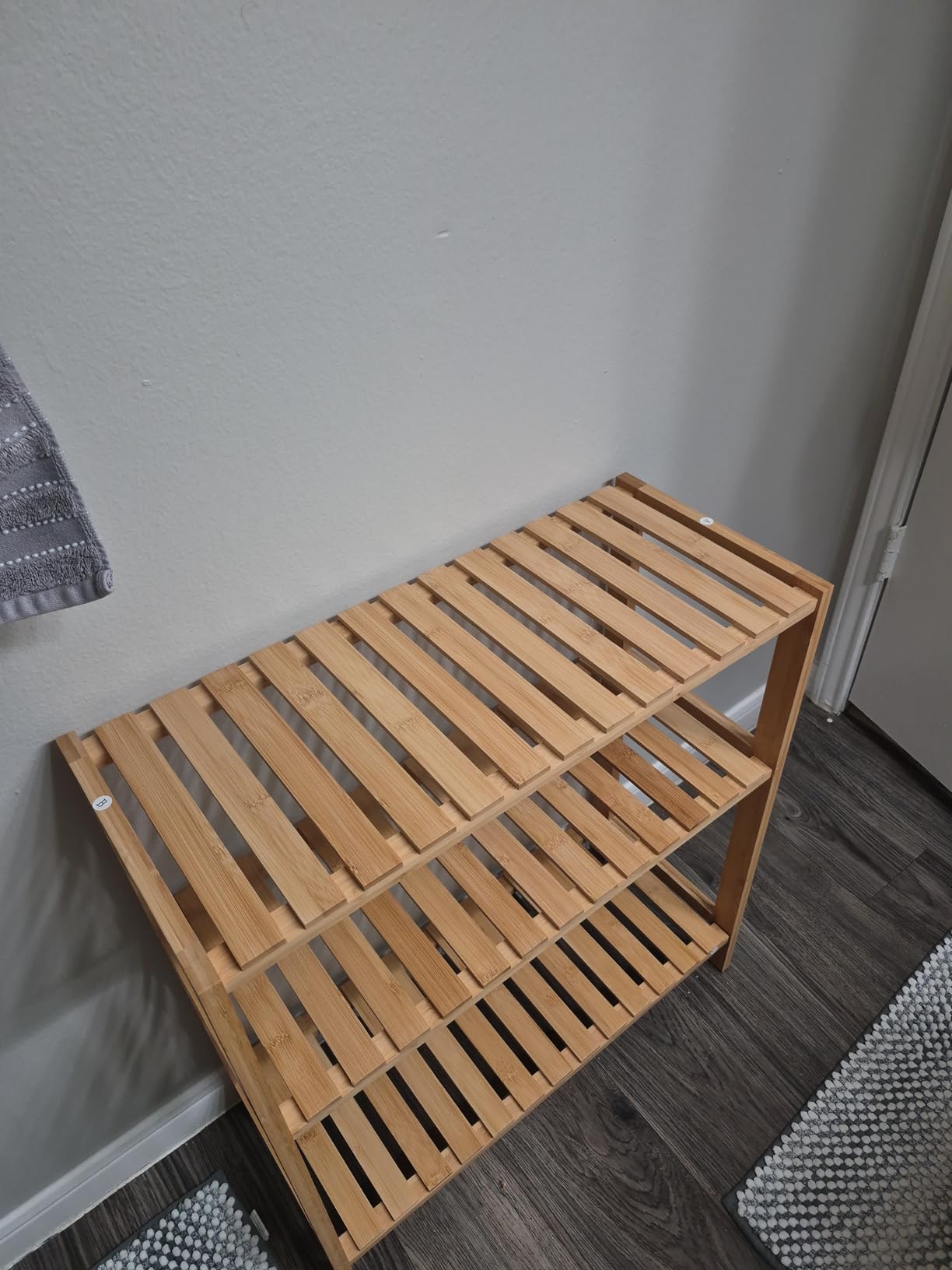 SONGMICS 5-Tier Bamboo Shelf, Freestanding Bathroom Storage Rack customer photo 2