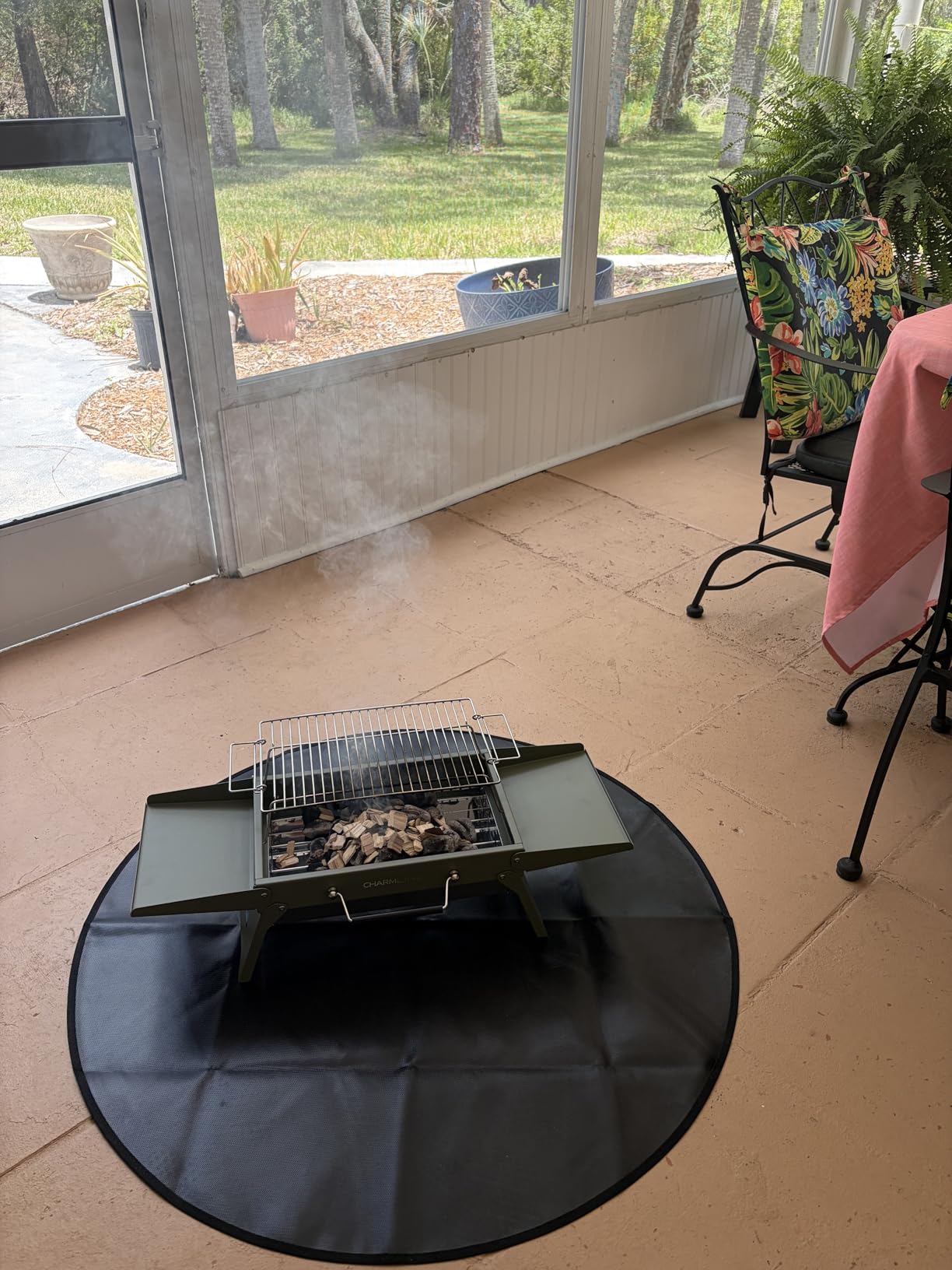 Charmline 14 x 9 inches Small Portable Charcoal BBQ Grill, Foldable Compact Camping Barbecue for 1-3 People, Ideal for Camping, Tailgating, Beach, Picnic & Tabletop Use, Green customer photo 1