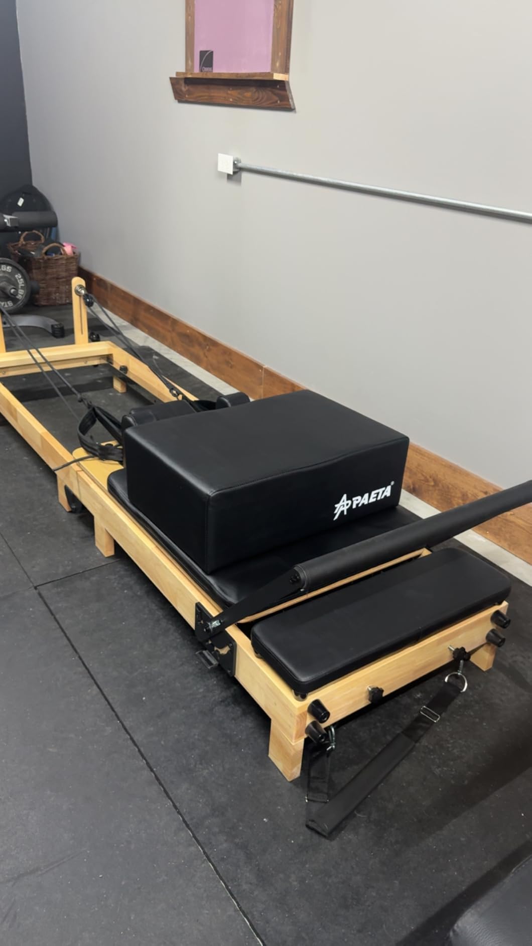 Pilates Reformer, PAETA 92 Wooden Pilates Reformer Machine with Springs, Pilates Machines for Home Use and Studio, Pilates Equipment with Sitting Box, Jump Board and Accessories customer photo 1