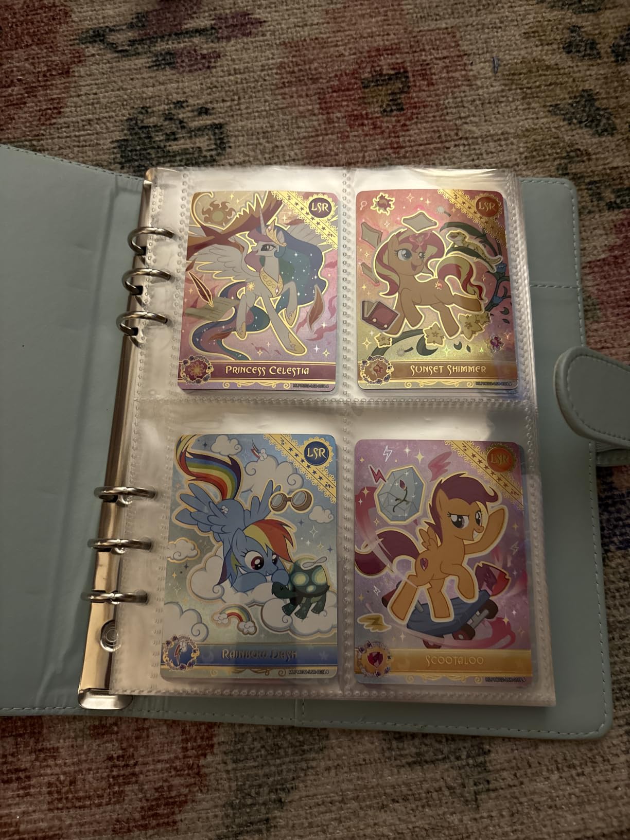 A5 Kpop Photocard Binder, 6 Ring Binder Album with 200 Card Slots, PU Leather Binder Cover with Magnetic Buckle Closure for Organizing Trading Cards - White customer photo 1