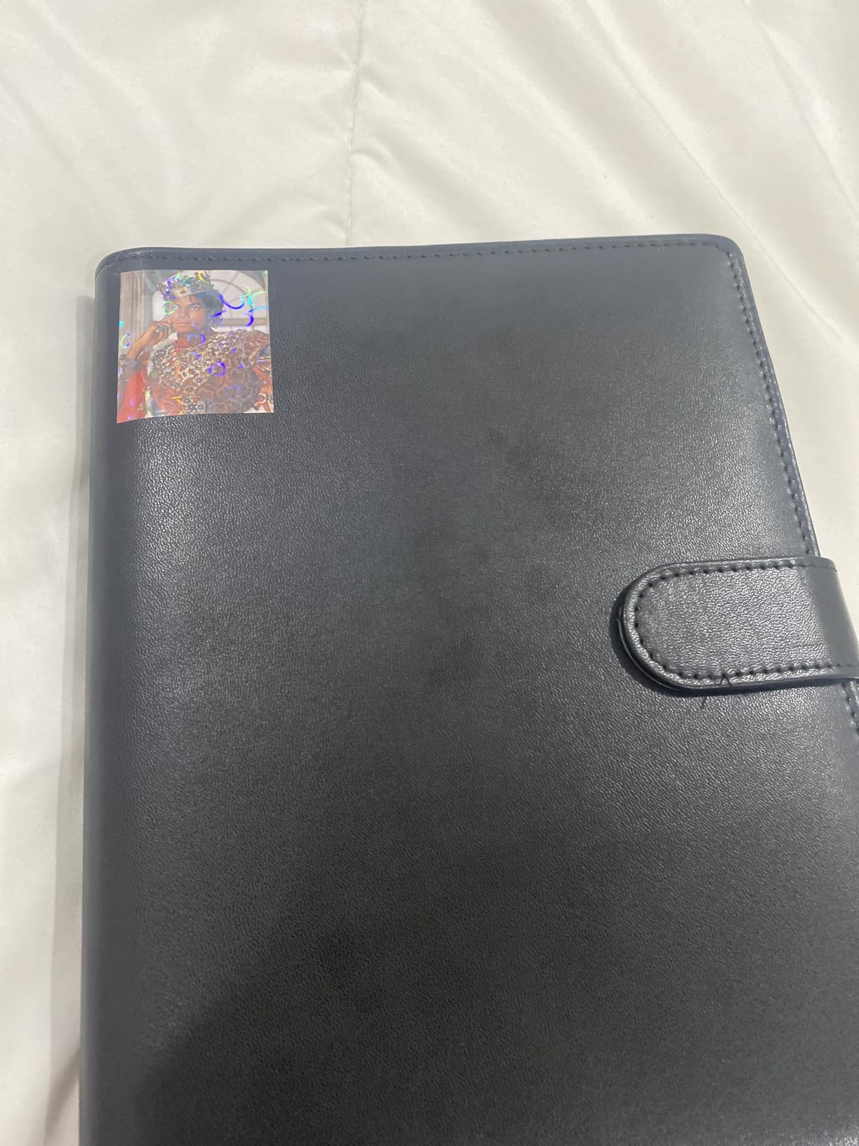A5 Kpop Photocard Binder, 6 Ring Binder Album with 200 Card Slots, PU Leather Binder Cover with Magnetic Buckle Closure for Organizing Trading Cards - White customer photo 2