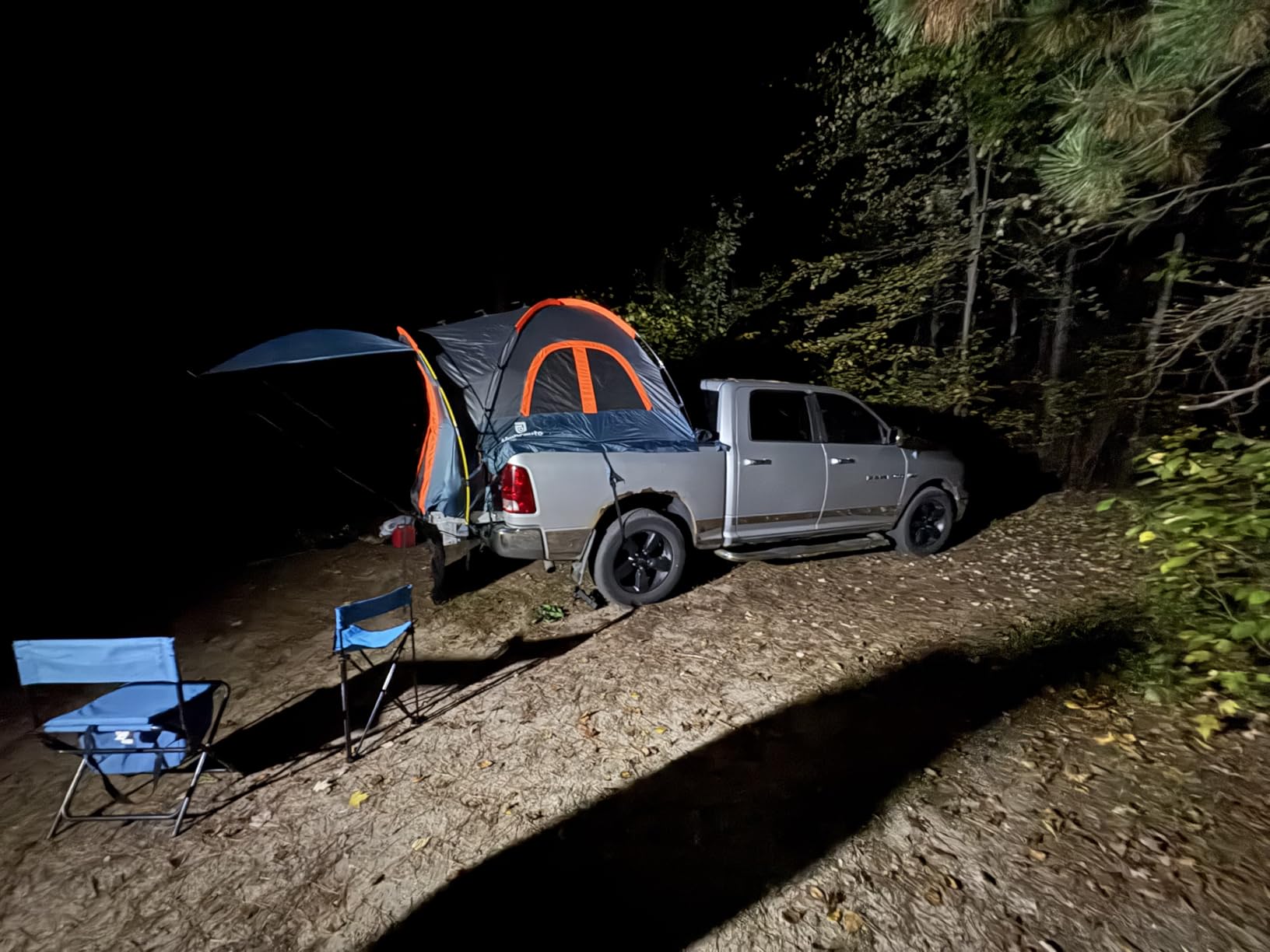 Umbrauto Truck Bed Tent with Awning: 5.5-5.8FT PU3000mm Waterproof Tailgate Pickup Truck Tents, Easy Set-up for 2 Person, Fits Full Size Short Bed, Chevy, Dodge, Ford, GMC, Green customer photo 1