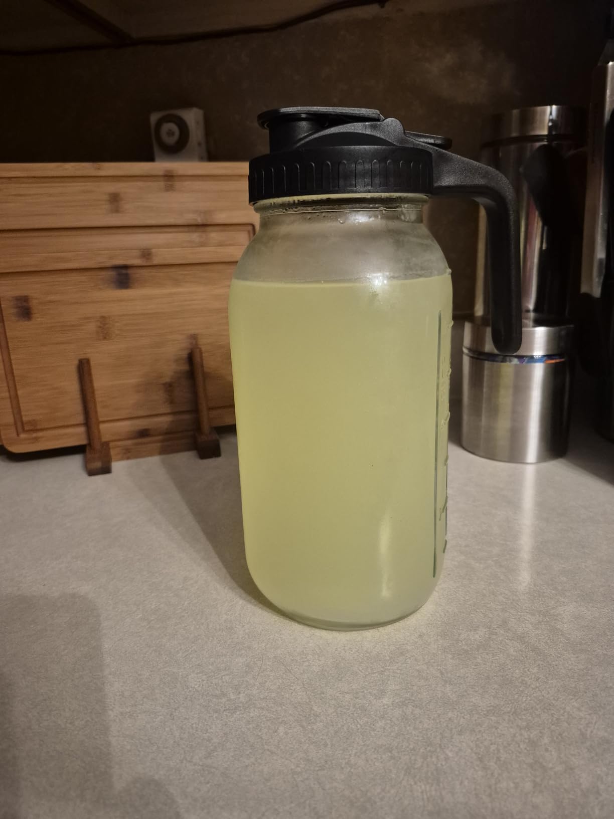 64oz Mason Jar Pitcher, Airtight & Leakproof Glass Pitcher with Lid customer photo 1