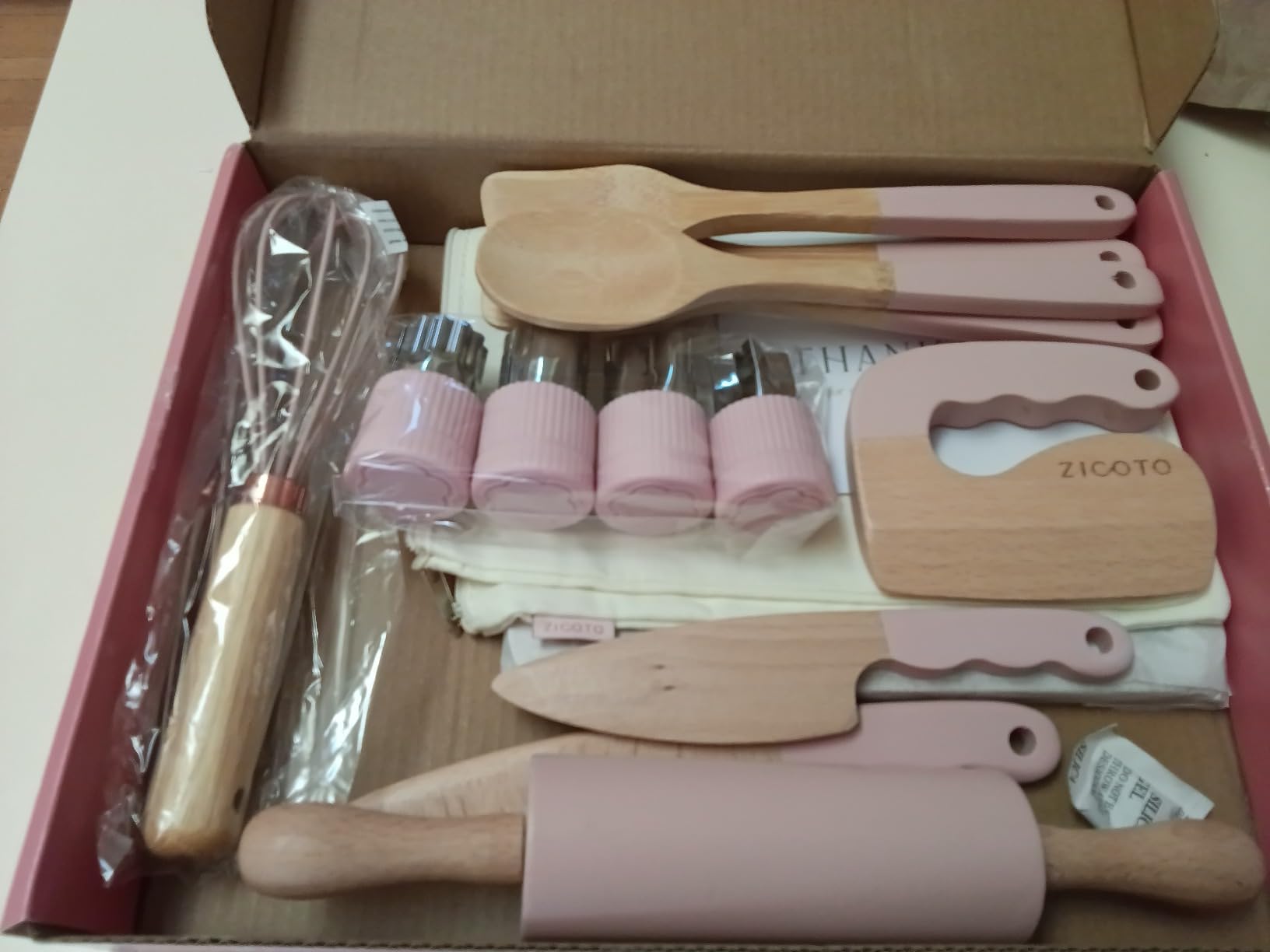 Wooden Cooking & Baking Set for Kids - Safe & Real Toddler Kitchen Tools customer photo 1