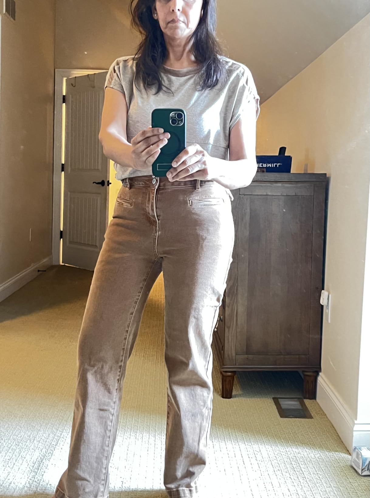 Sidefeel Jeans for Women High Waisted Straight Leg Denim Pants customer photo 2