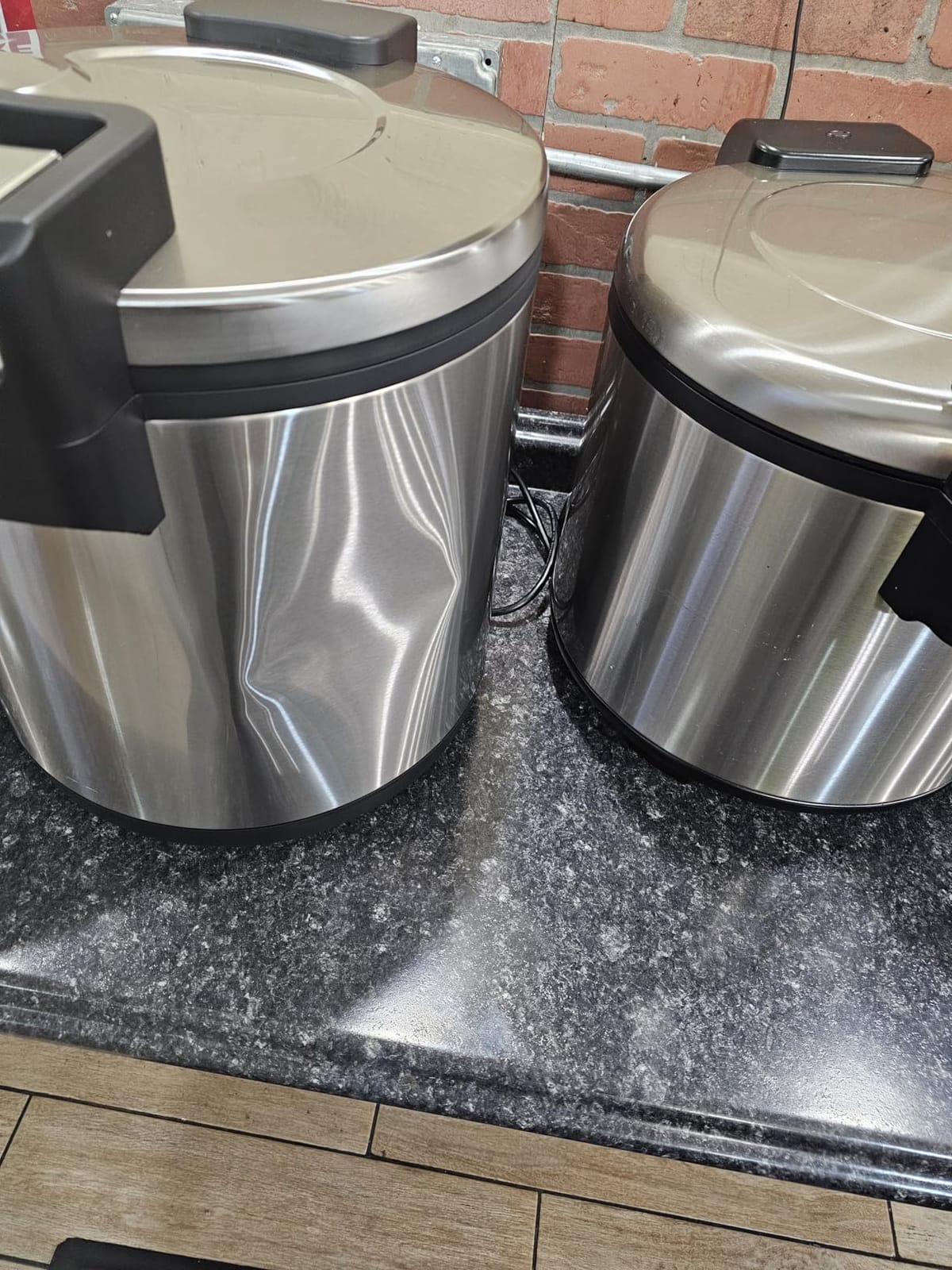 Commercial Rice Warmer 24.3QT/110CUP Portable Rice & Food Warmer Non-stick Inner Pot Electric Rice Warmer for Restaurant Party (Silver) customer photo 1