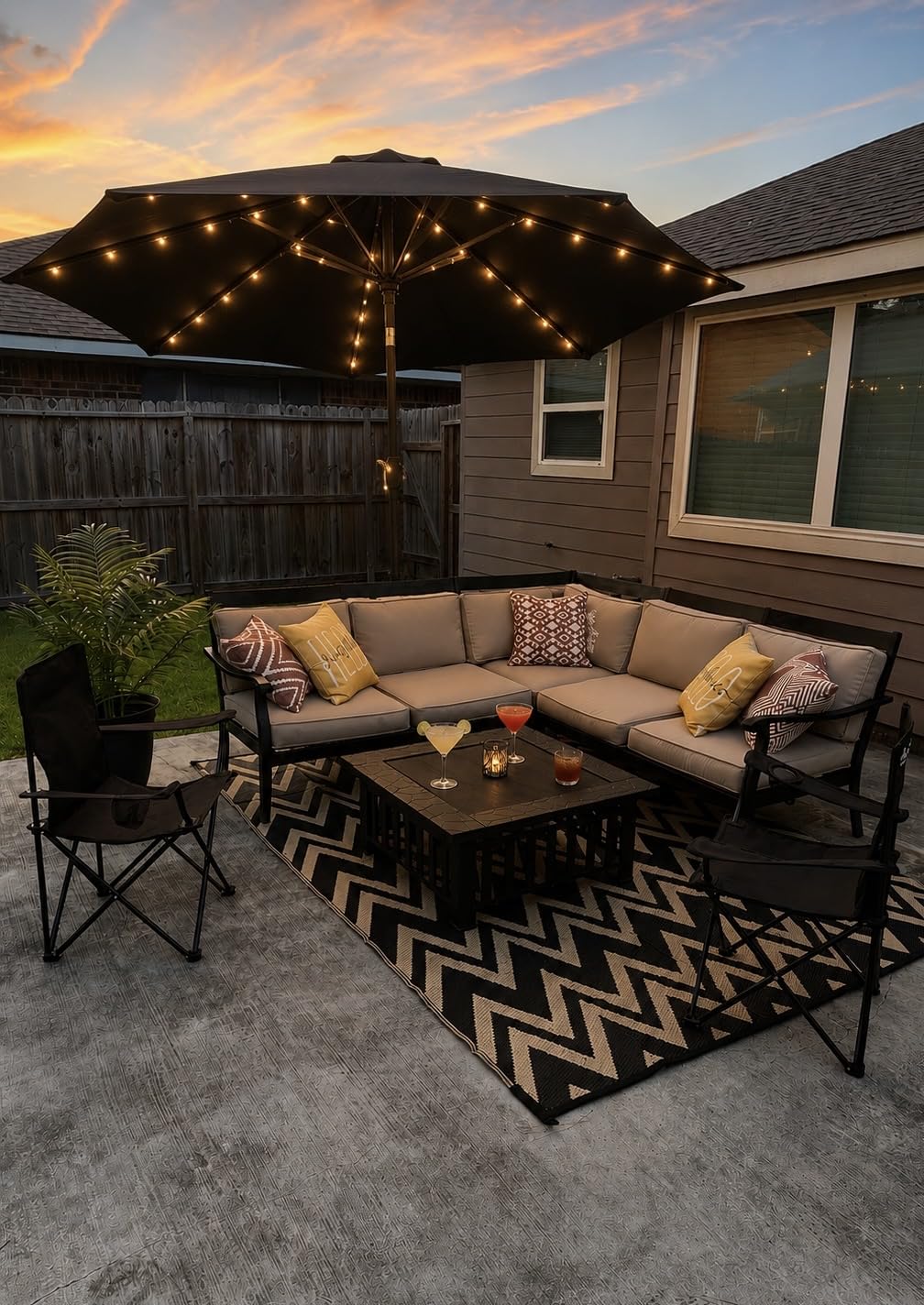 EcoNook 32 inch Square Outdoor Fire Pit Table with Spark Screen | Wood Burning Fire Pit with Fire Poker, 3-in-1 Multipurpose Firepits for Outside, Fireplace for Yard, Garden, Patio customer photo 1